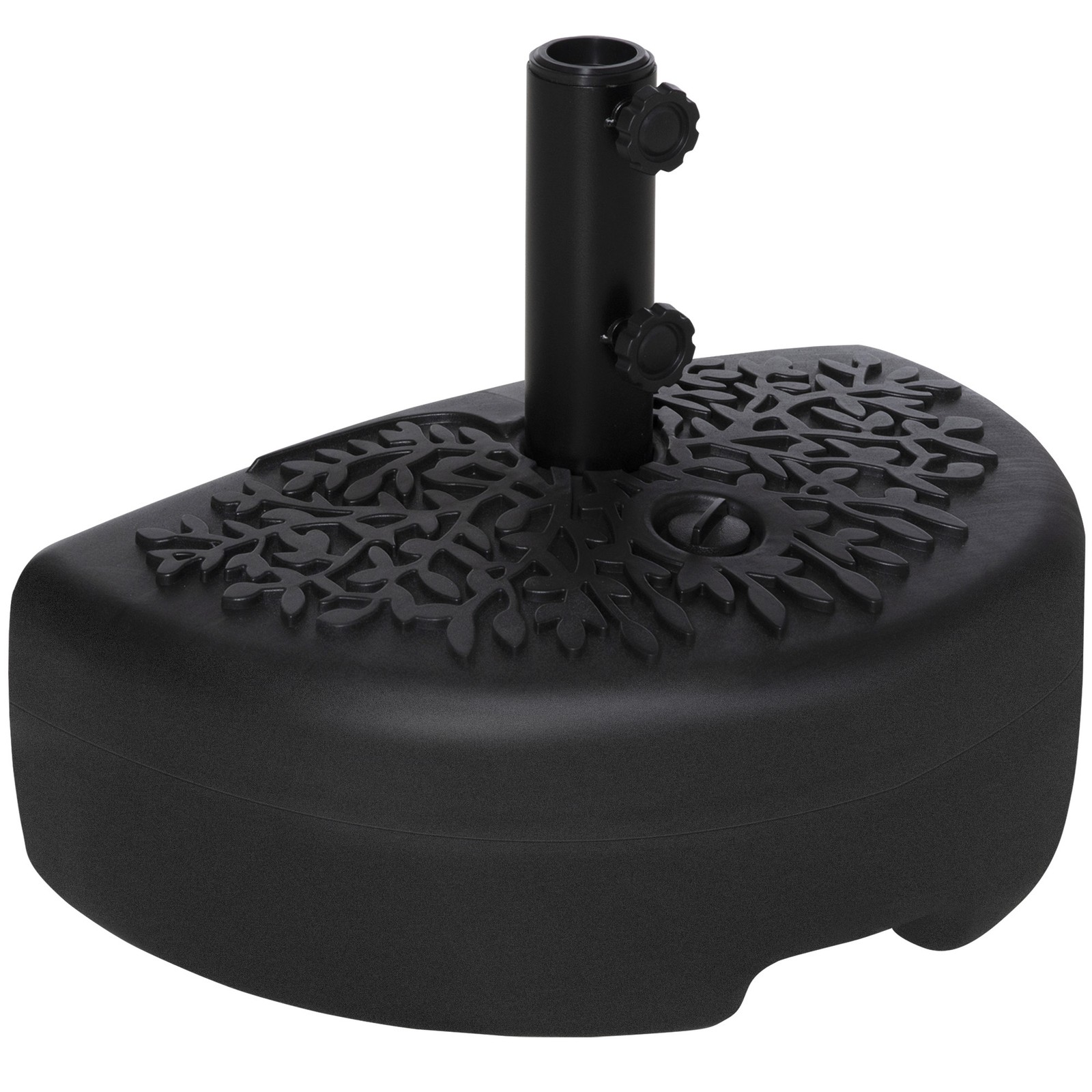 46lb Sand/40lb Water Half Round Fillable Patio Umbrella Base 1.5\