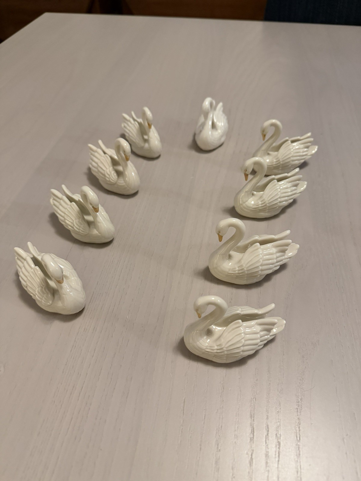 Lenox Swan Porcelain Place Card Holder 24K Gold Beak Cake Toppers Lenox Swan Porcelain Place Card Holder 24K Gold Beak Cake Toppers