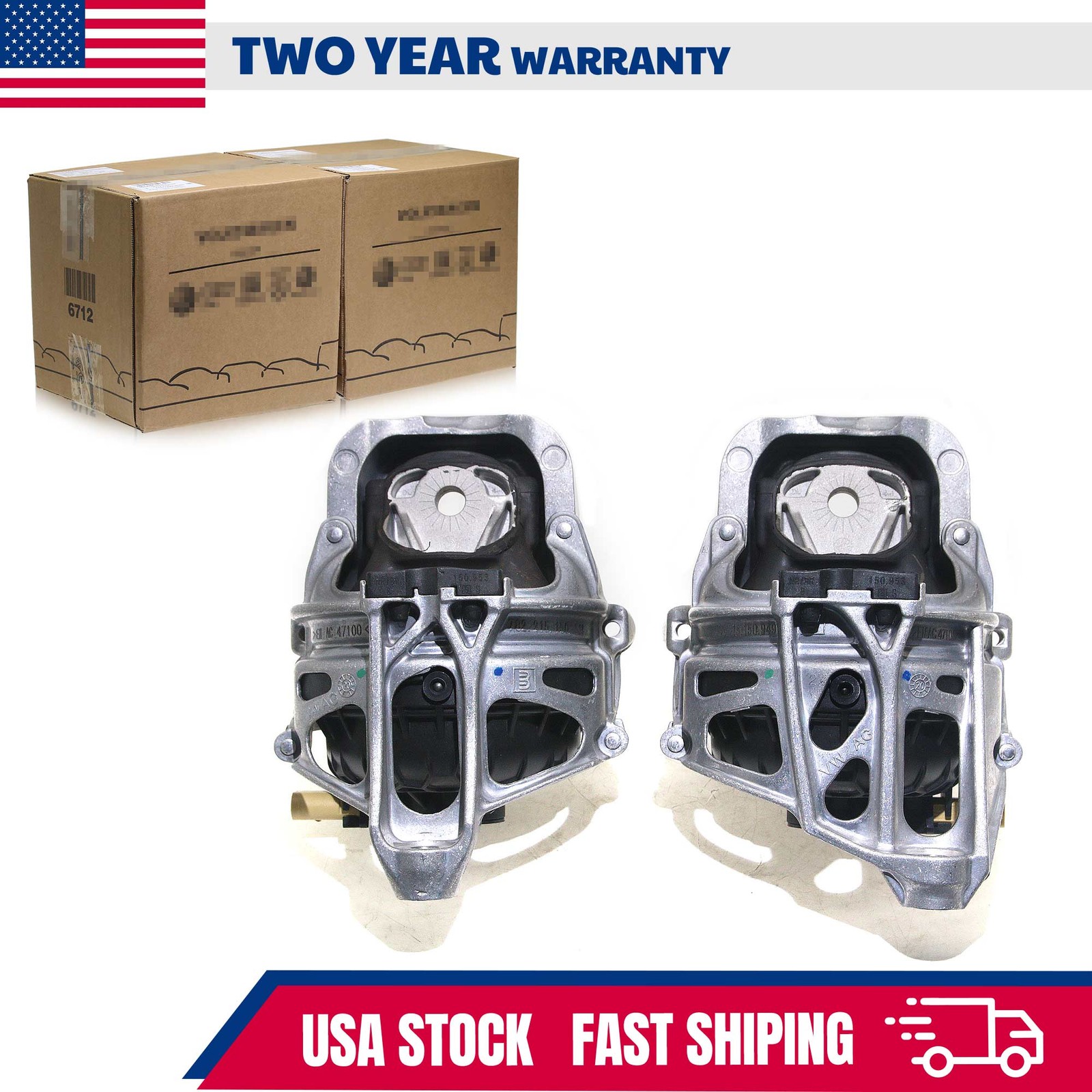 Pair of OEM Engine Mount For Audi A6 A7 Q7 Q8 A8 S4 Q5 2019-2025 Cayenne 3.0 2.9