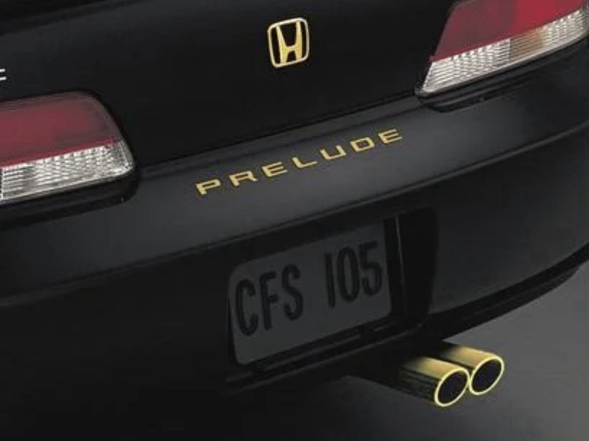 1997-2001 Honda Prelude Gold Rear Emblem Logo BB6 Type SH H22 OEM JDM Rare