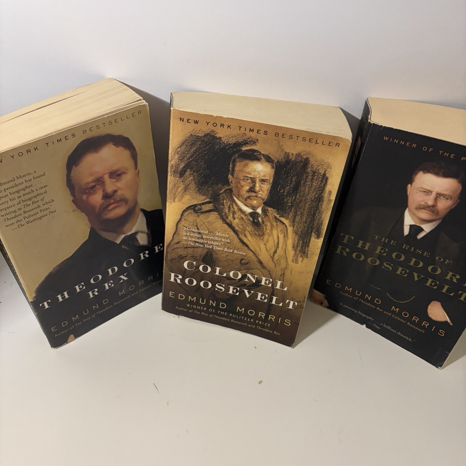 Theodore Roosevelt Trilogy 3 Book Lot Edmund Morris Rise Rex Colonel Paperbacks