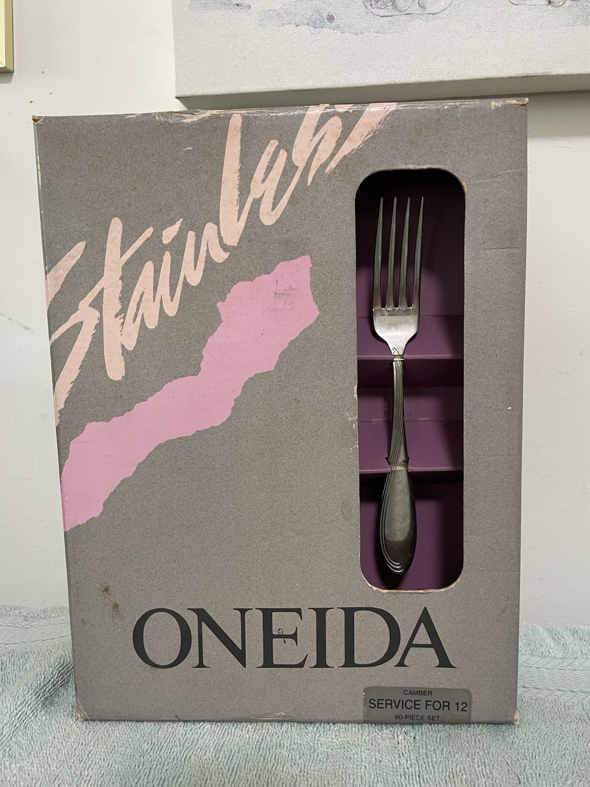 Vintage Oneida Stainless 60 Piece Camber Flatware Service For 12 New Old Stock Vintage Oneida Stainless 60 Piece Camber Flatware Service For 12 New Old Stock