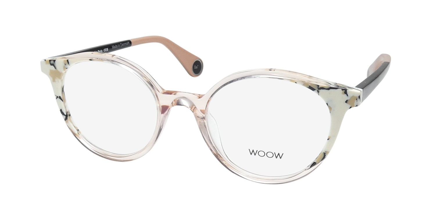 NEW WOOW LOOP IN 1 GLASSES PLASTIC 0313 OVAL 48-19-140 FULL-RIM CRYSTAL WOMENS