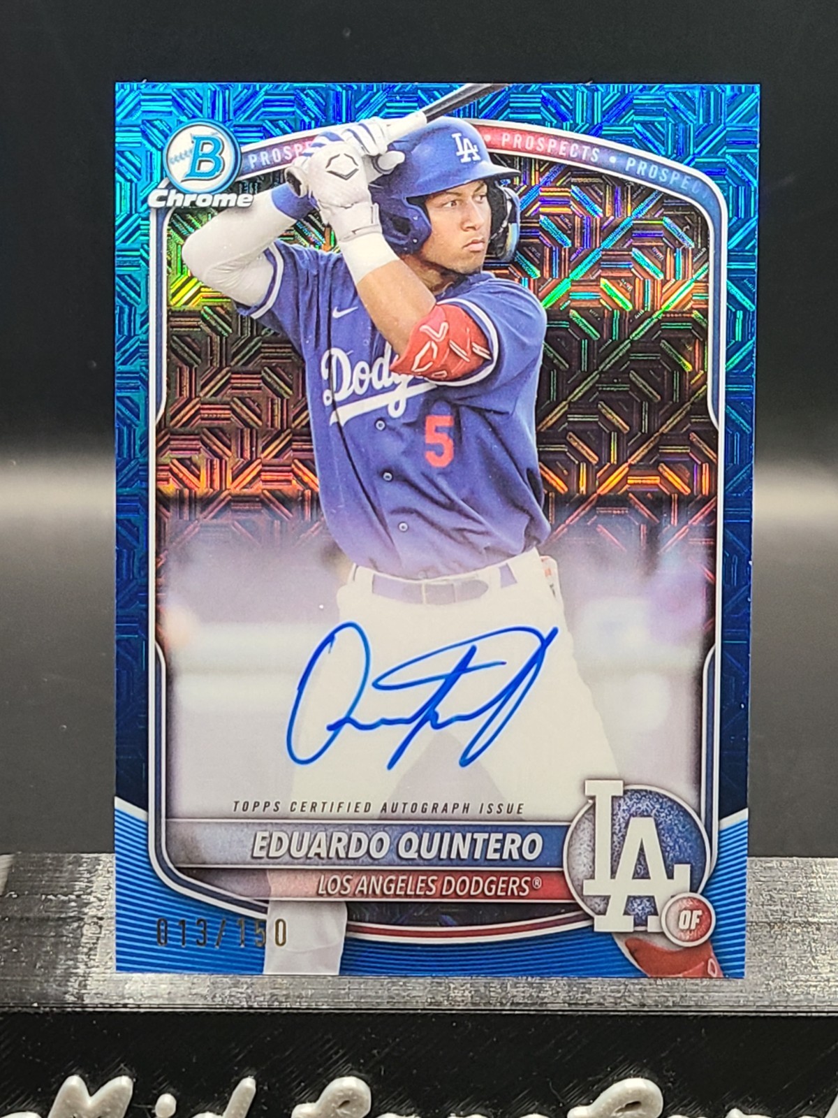 2025 Bowman Chrome MegaBox Blue Refractor Eduardo Quintero AUTO /150 Color Match 2025 Bowman Chrome MegaBox Blue Refractor Eduardo Quintero AUTO /150 Color Match