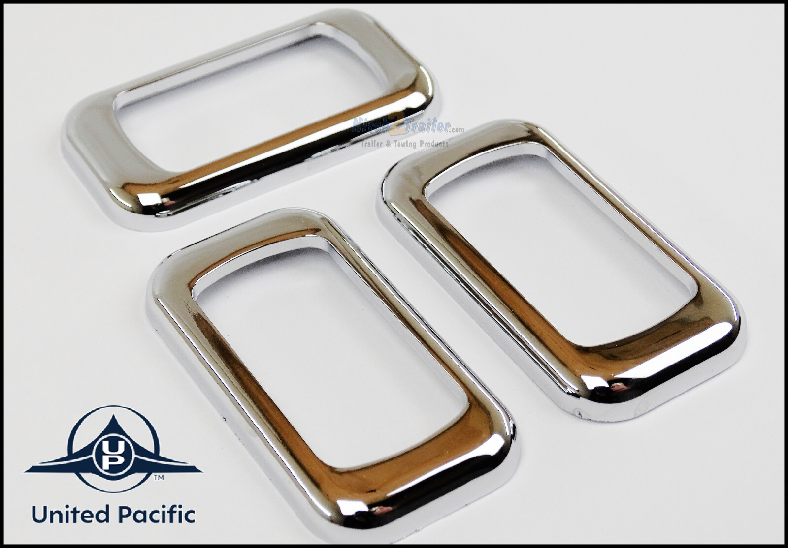 Set/3 Chrome Rocker Switch Trim Bezel Fits Peterbilt Kenworth Freightliner 41074