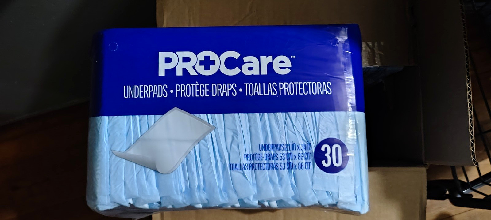 ProCare Overnight Underpads 30Ct 34x46 in 800ml Disposable Waterproof Blue ProCare Overnight Underpads 30Ct 34x46 in 800ml Disposable Waterproof Blue