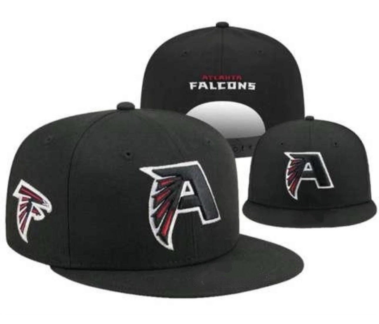 Atlanta Falcons Snapback Hat Black Red Embroidered A Logo Flat Brim Cap