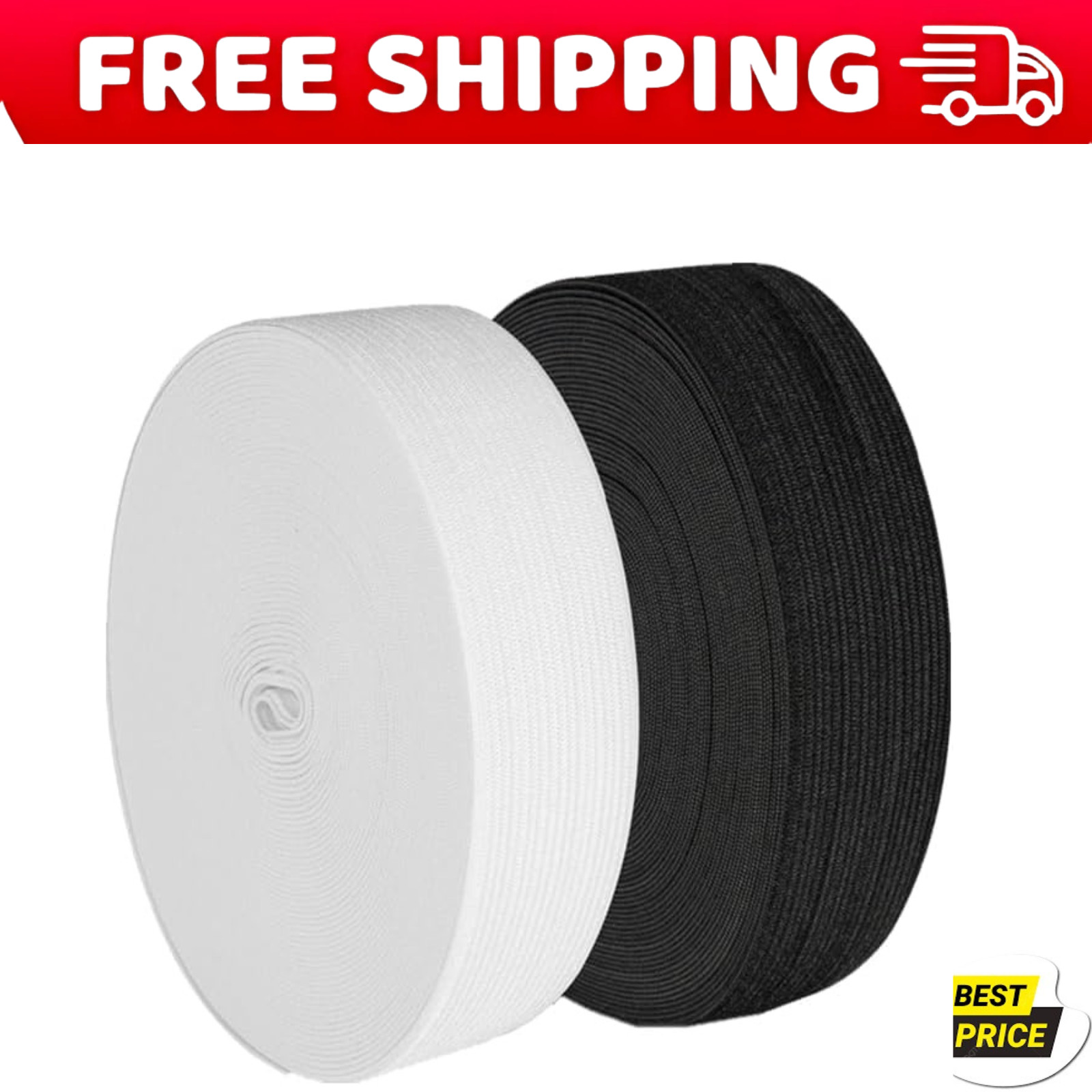 2 Pack 20 Yard 1 Inch Wide Heavy Stretch High Elasticity Sewing Elastic Band Cra 2 Pack 20 Yard 1 Inch Wide Heavy Stretch High Elasticity Sewing Elastic Band Cra