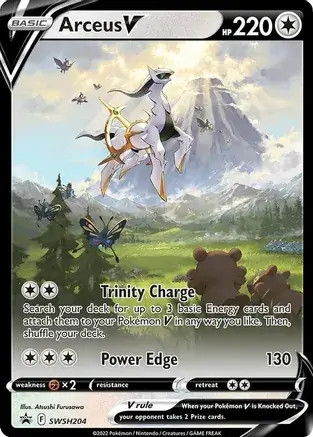 Arceus V - SWSH204 - Pokemon Sword & Shield Promo Ultra Rare Card NM