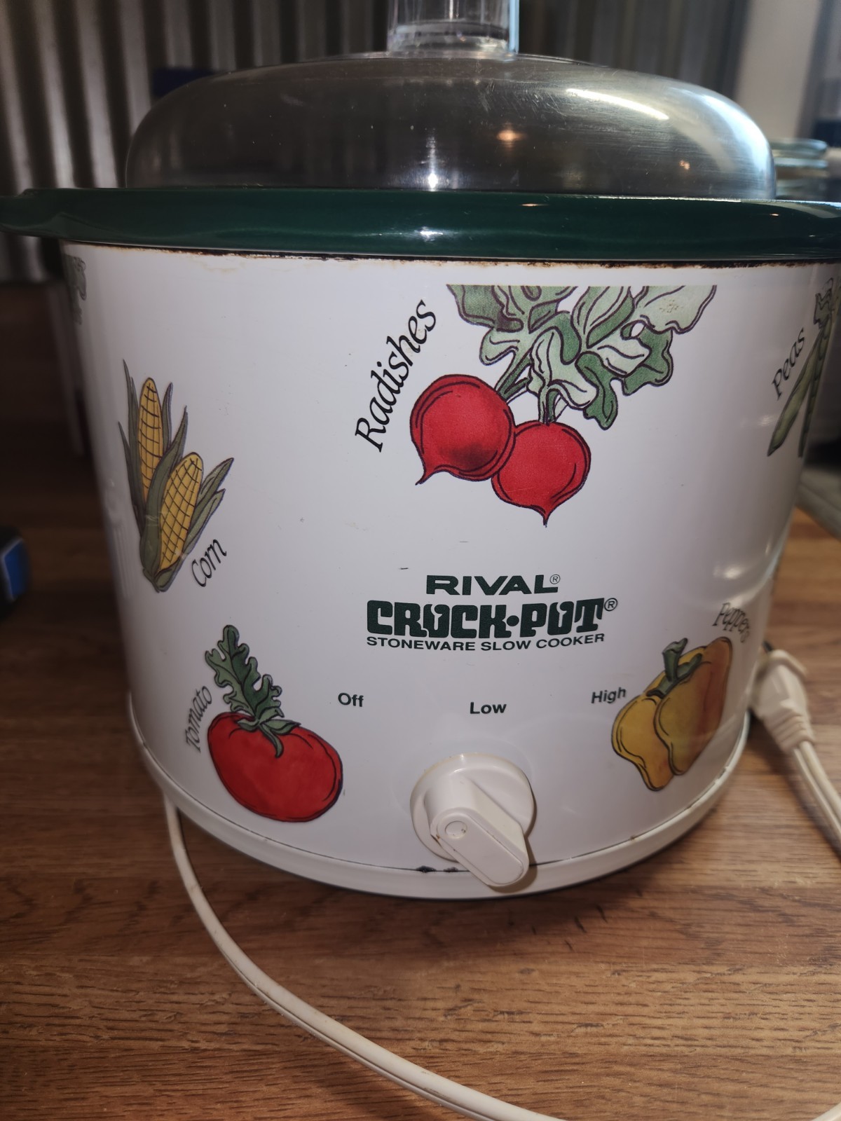 Vintage Rival Crock Pot Vegetable Pattern Tested Works Vintage Rival Crock Pot Vegetable Pattern Tested Works