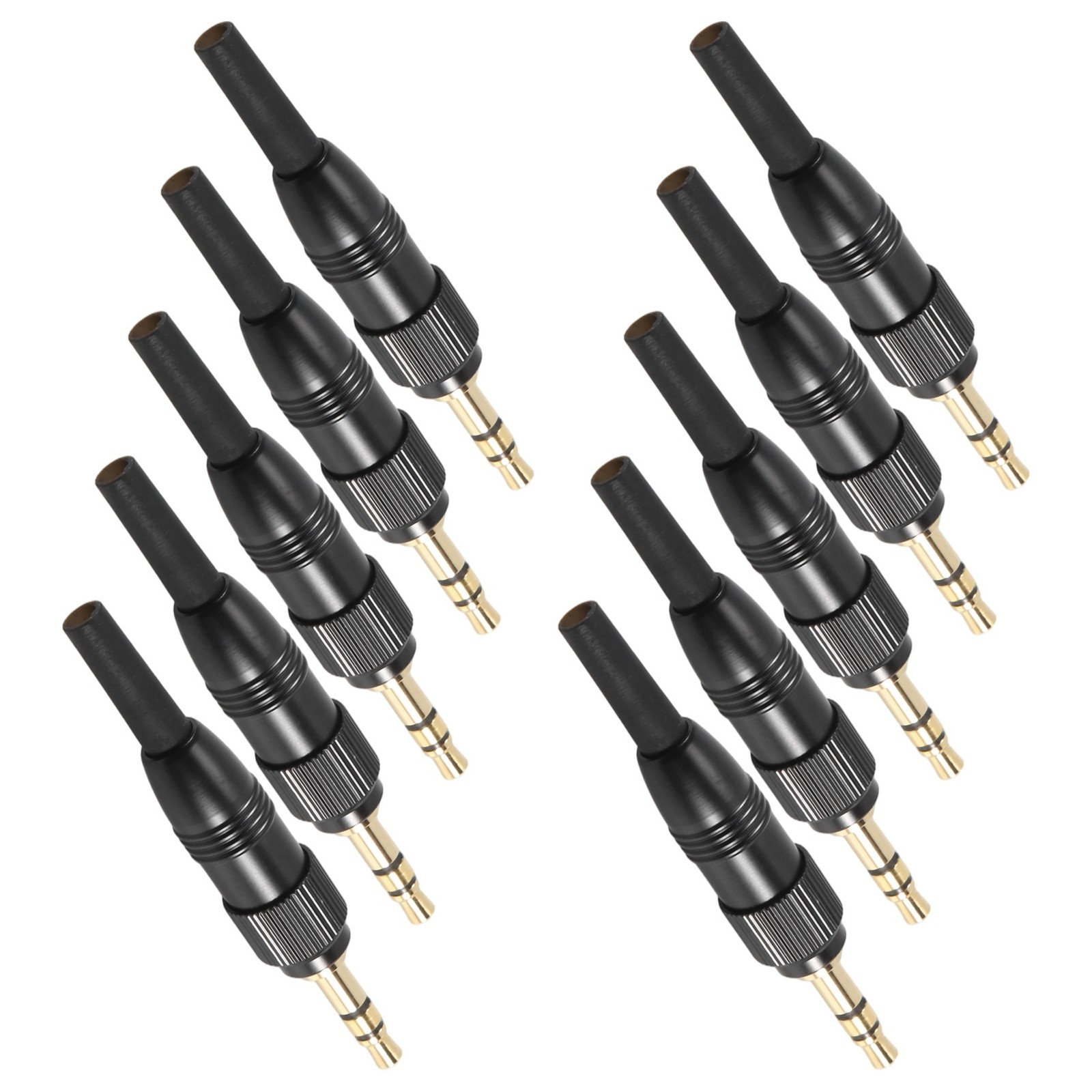 10Pcs 3.5Mm Stereo Screw Locking Audio Lock Connector for for Nady1265