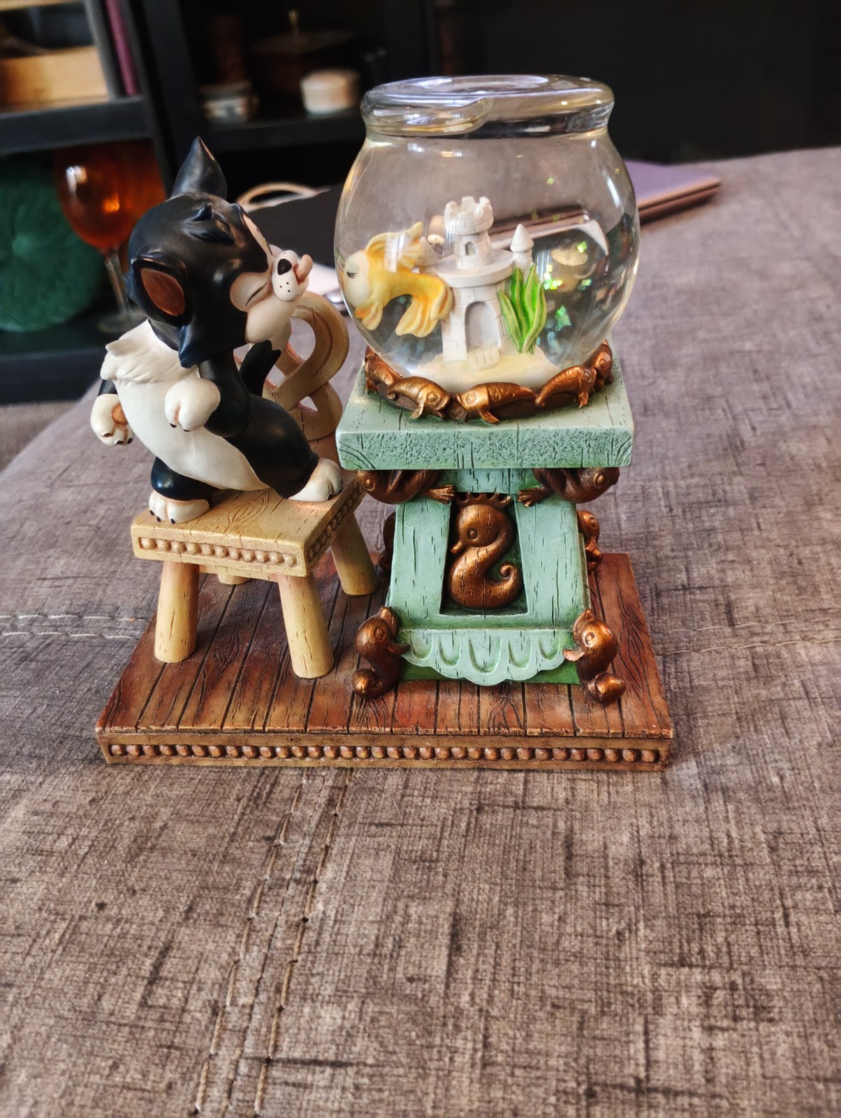 Vintage Disney Figaro And Cleo Snowglobe Vintage Disney Figaro And Cleo Snowglobe