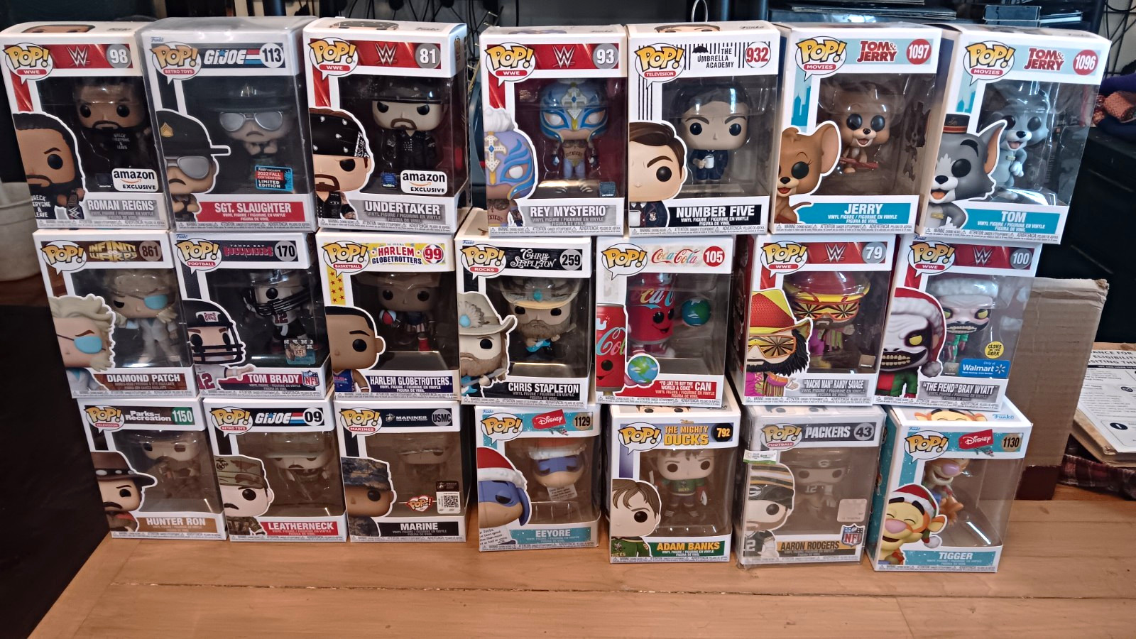 Funko Pop 21pc Vinyl Mixed Lot Exclusive Special Edition WWE G.I. Joe Funko Pop 21pc Vinyl Mixed Lot Exclusive Special Edition WWE G.I. Joe