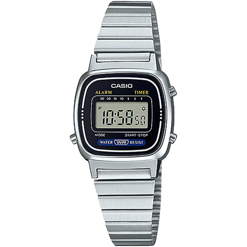 Casio LA670WA-1. Ladies Digital Silvertone Watch, Chronograph. Alarm, NEW Casio LA670WA-1. Ladies Digital Silvertone Watch, Chronograph. Alarm, NEW