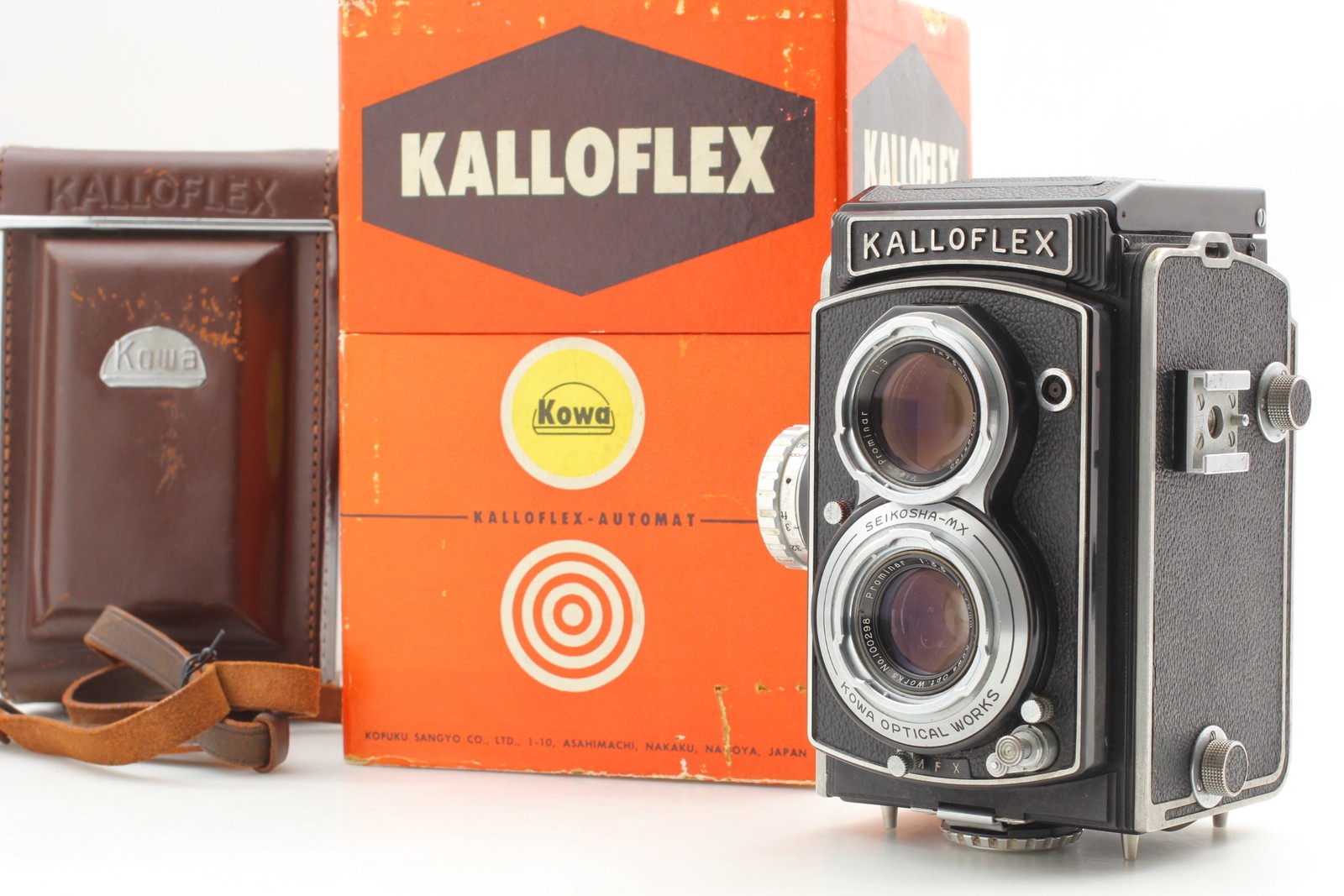 [Near MINT- in Box] KOWA KALLOFLEX 6X6 TLR film Prominar 75mm f3.5 From JAPAN
