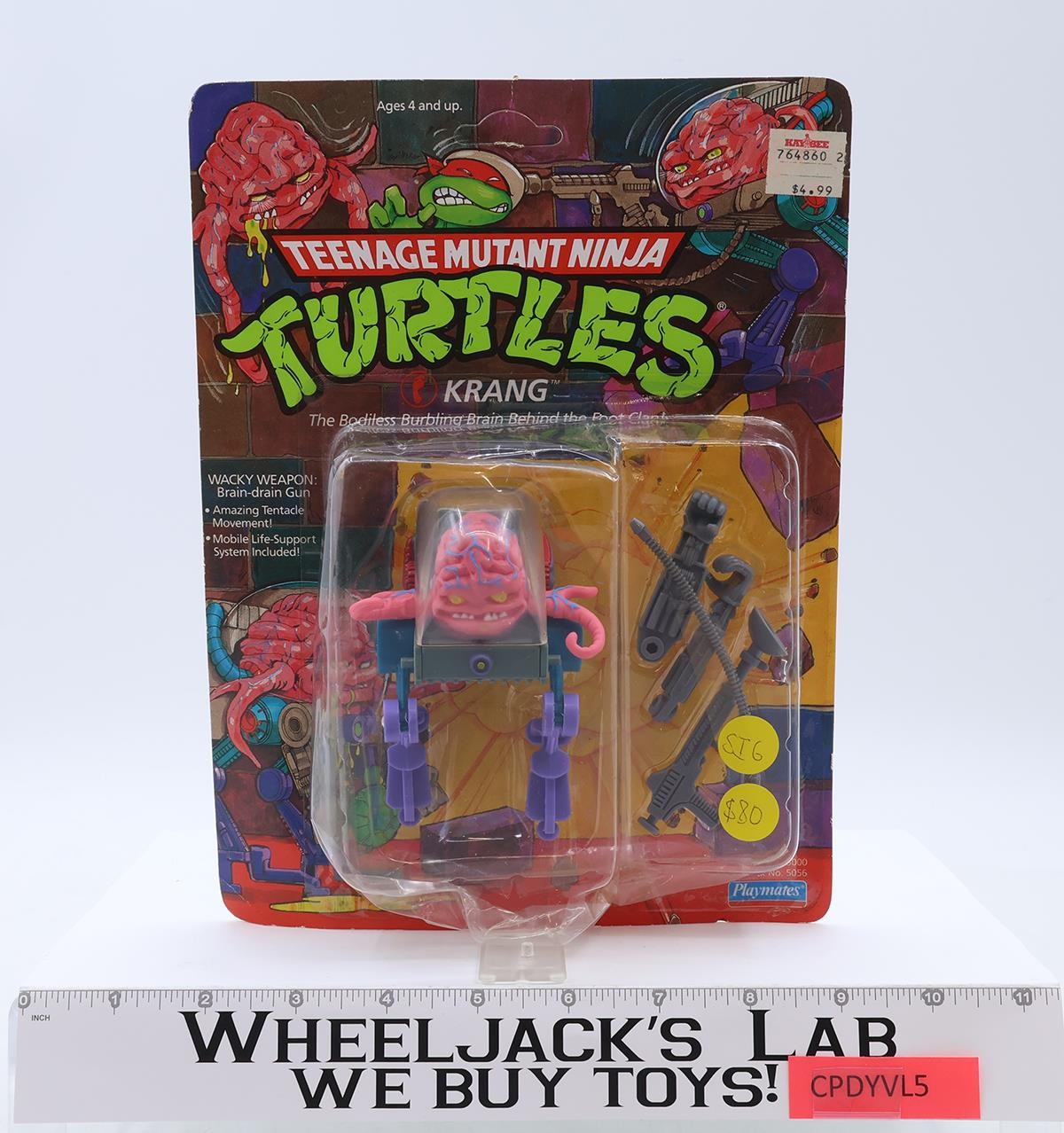 Krang Teenage Mutant Ninja Turtles TMNT 1989 Playmates Action Figure NEW SEALED