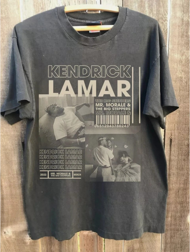 Kendrick Lamar Vintage 90s Retro Graphic Charcoal Unisex Tshirt Size S-5XL
