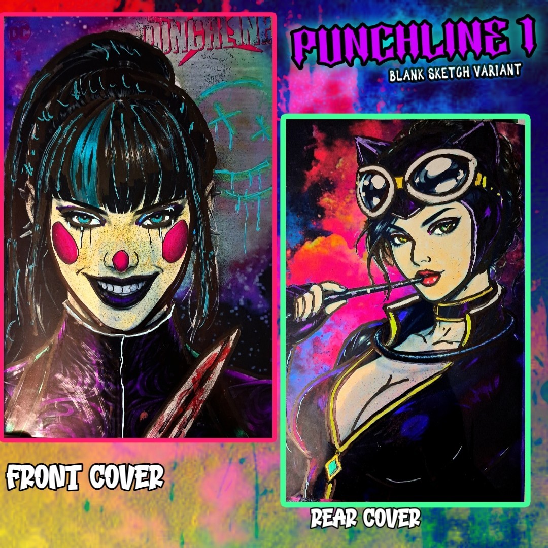 Punchline 1 BossKong Original Art Sketch Cover 1/1  Punchline / Catwoman 