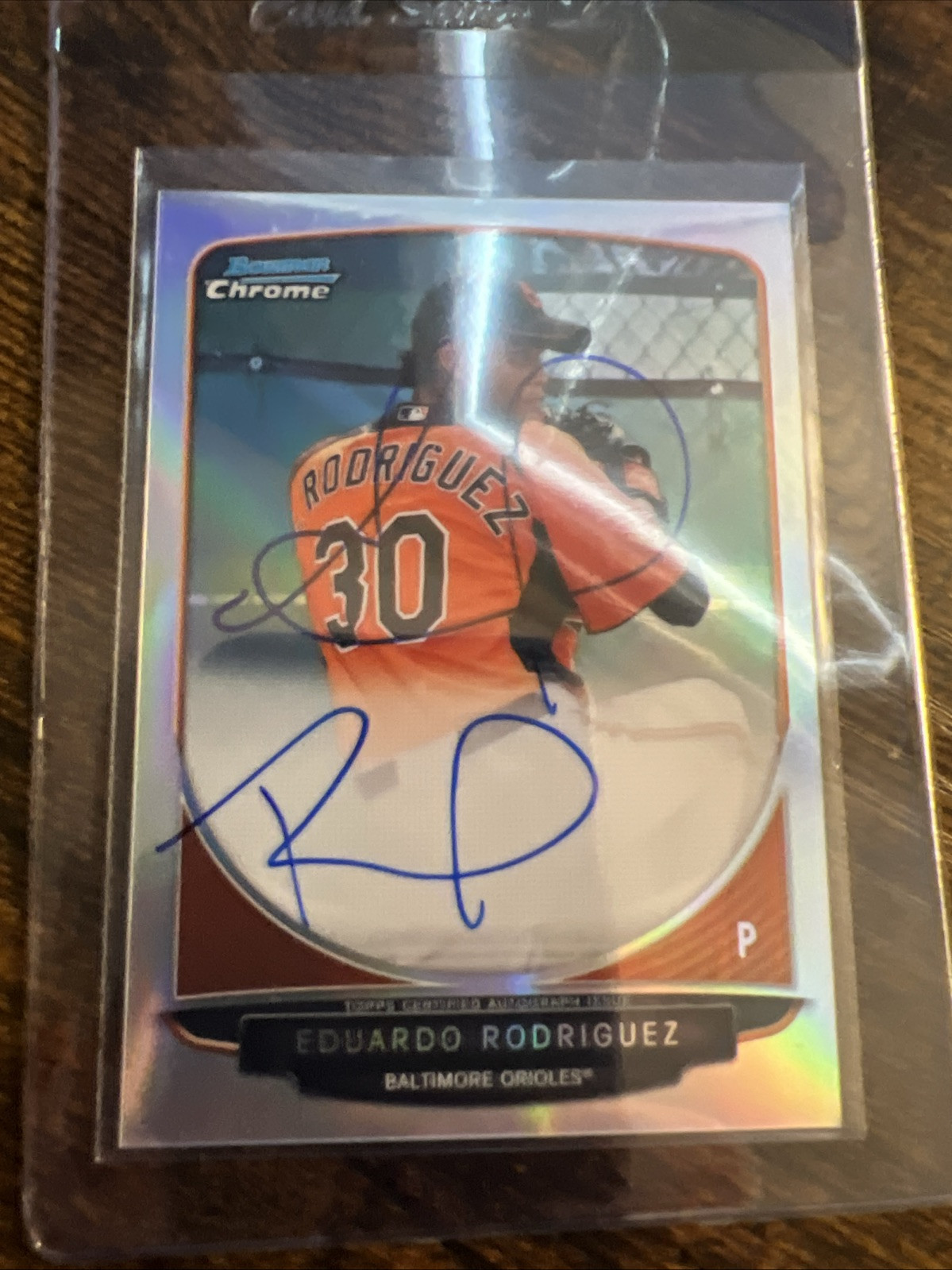 2013 Bowman Chrome Auto Refractor #BCA-ER Eduardo Rodriguez RC XXX/500 2013 Bowman Chrome Auto Refractor #BCA-ER Eduardo Rodriguez RC XXX/500