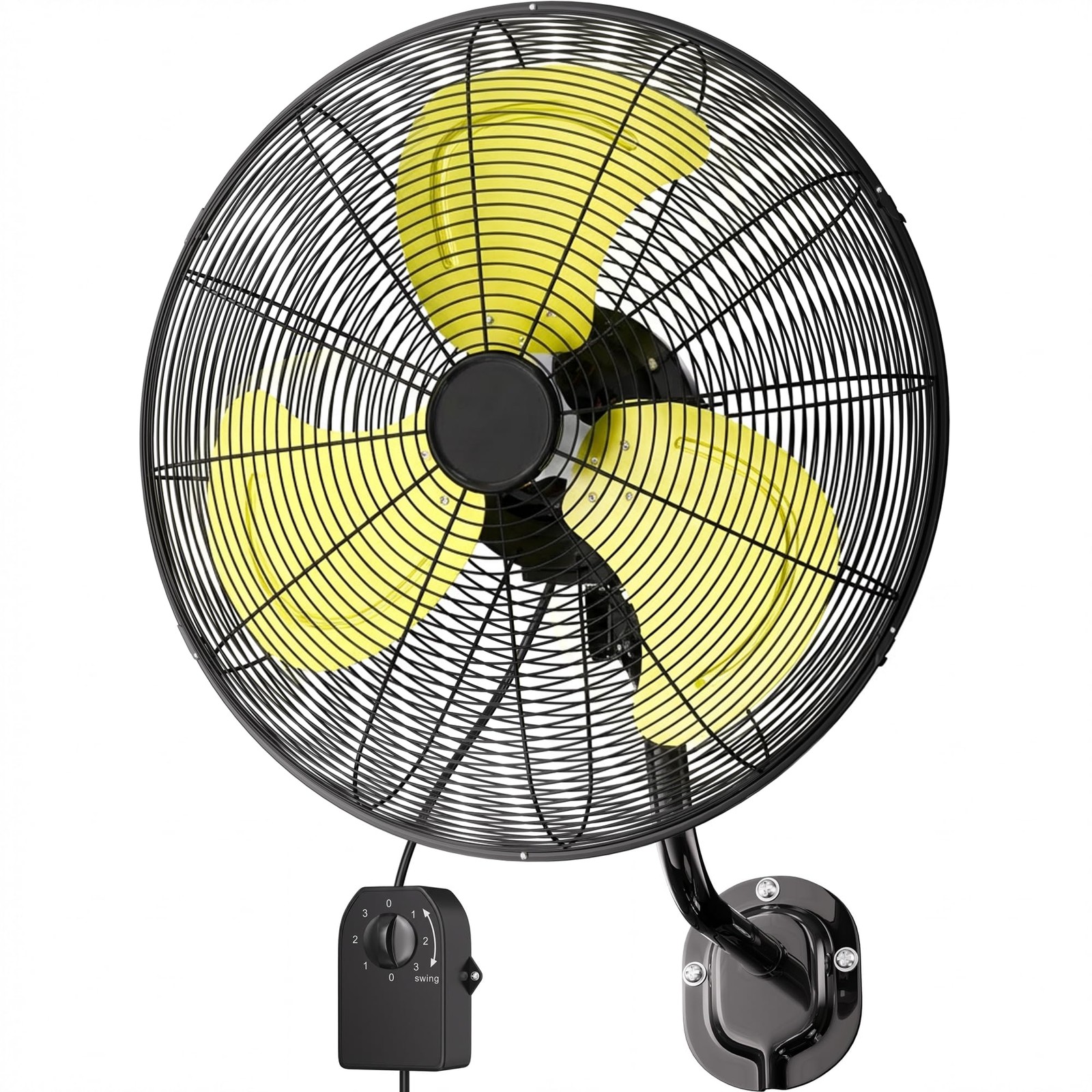 Uthfy 20 Inch Wall Mount Fan Black