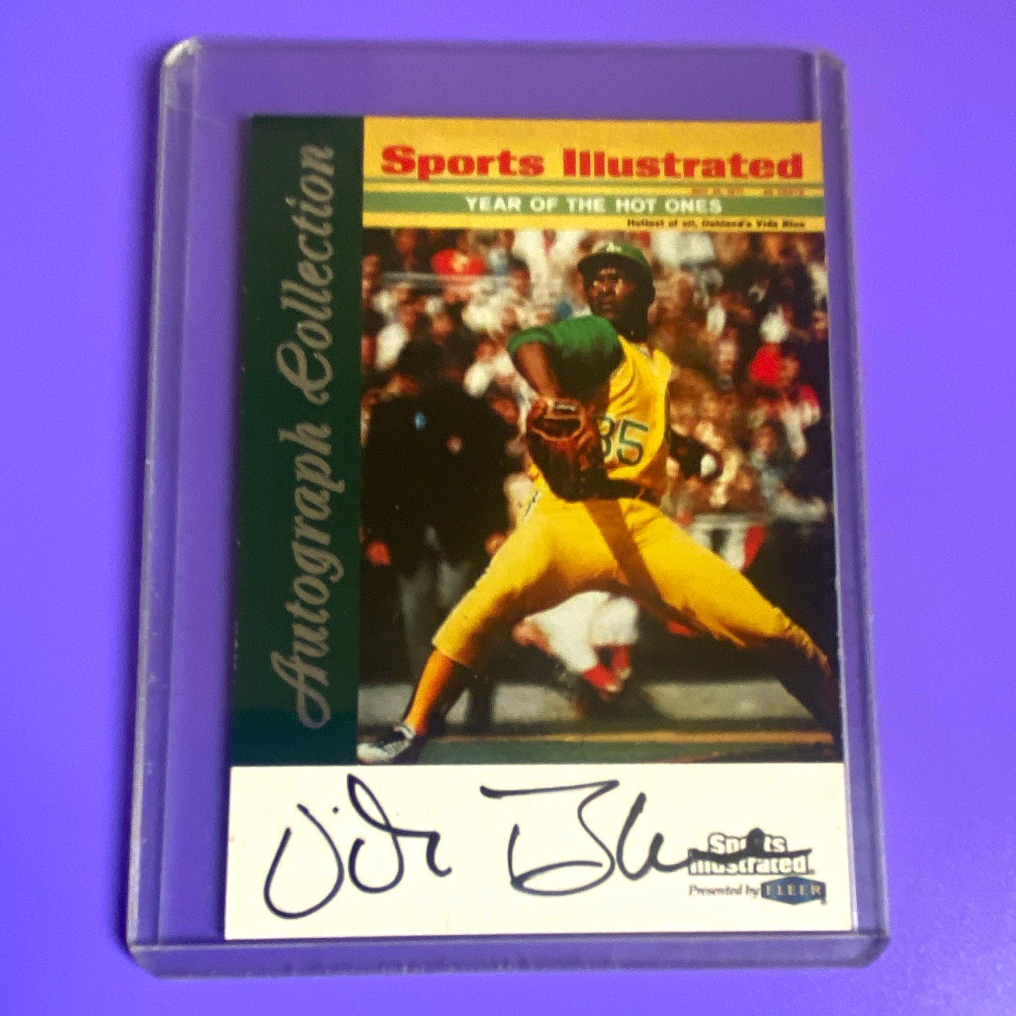 Fleer 1999 Sports Illustrated Year of the Hot Ones Vida Blue Auto A-58 Fleer 1999 Sports Illustrated Year of the Hot Ones Vida Blue Auto A-58