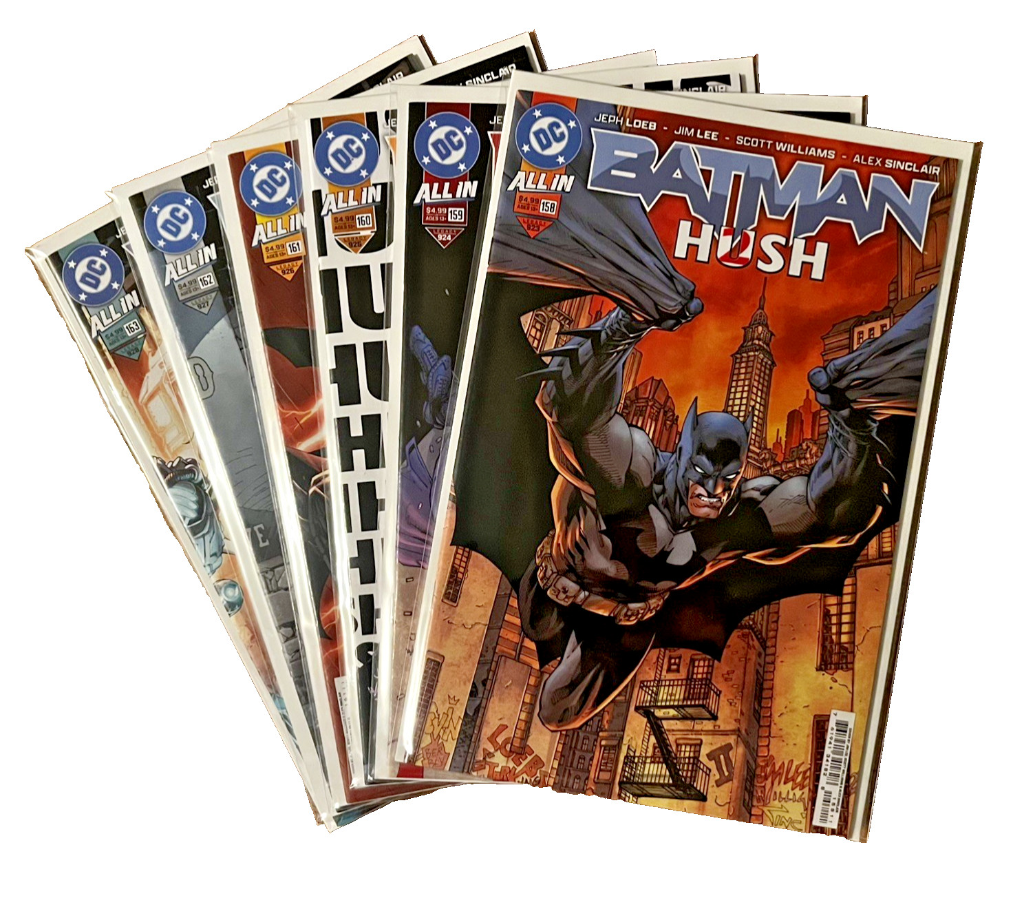 Batman H2SH Hush 2 #158, 159, 160, 161, 162, & 163 NM complete set DC Comics lot