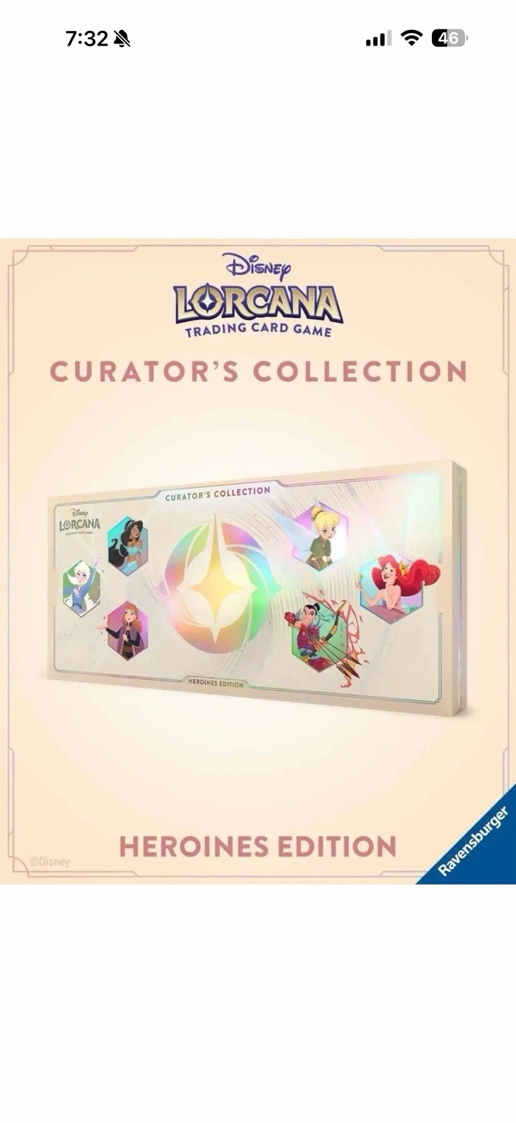 1 Box Disney Lorcana: Curator’s Collection - Heroine Edition 1 Box Disney Lorcana: Curator’s Collection - Heroine Edition