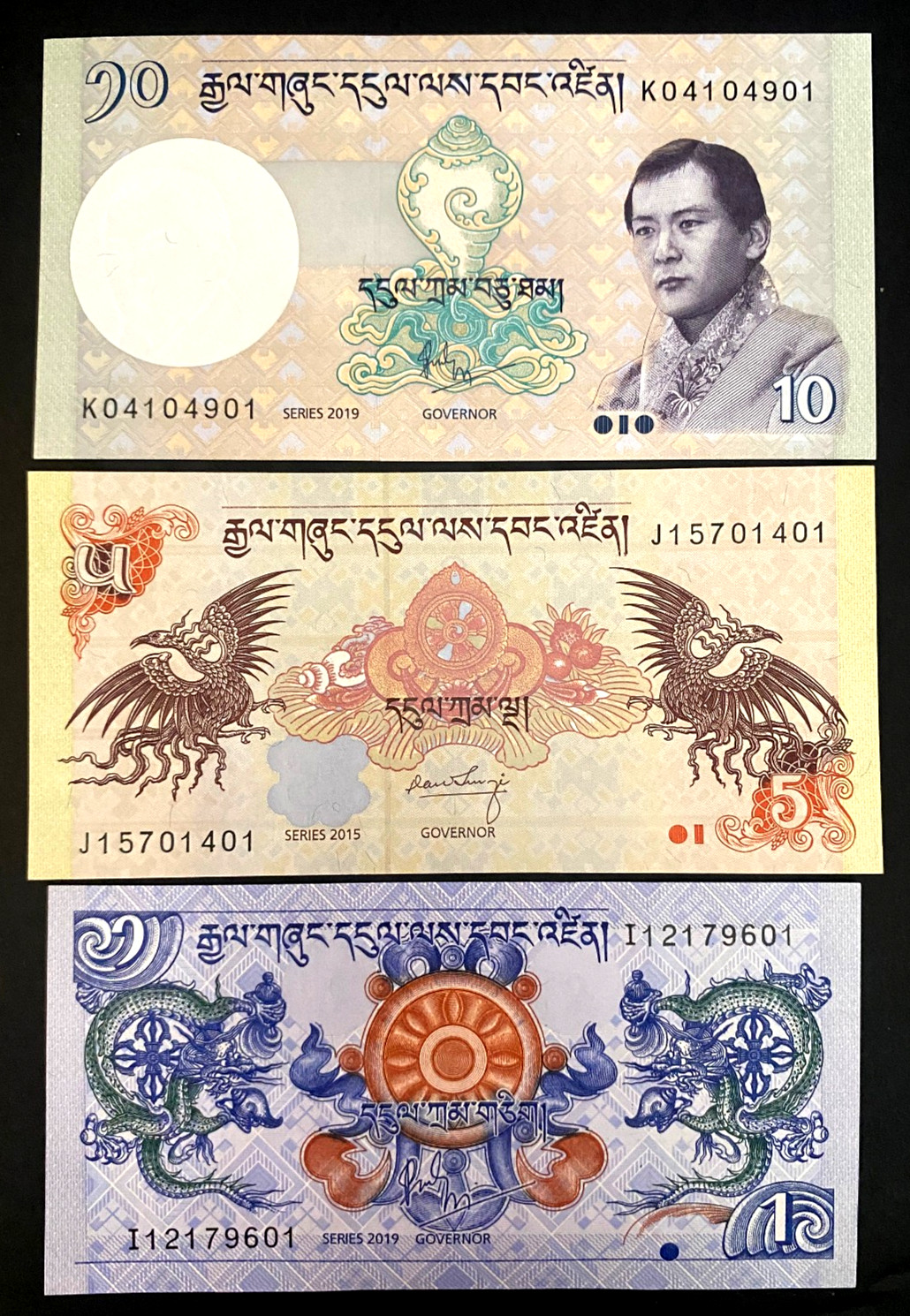 Bhutan 1,5,10 Ngultrum 2015-2019 Banknote Set World Paper Money UNC Currency Bhutan 1,5,10 Ngultrum 2015-2019 Banknote Set World Paper Money UNC Currency
