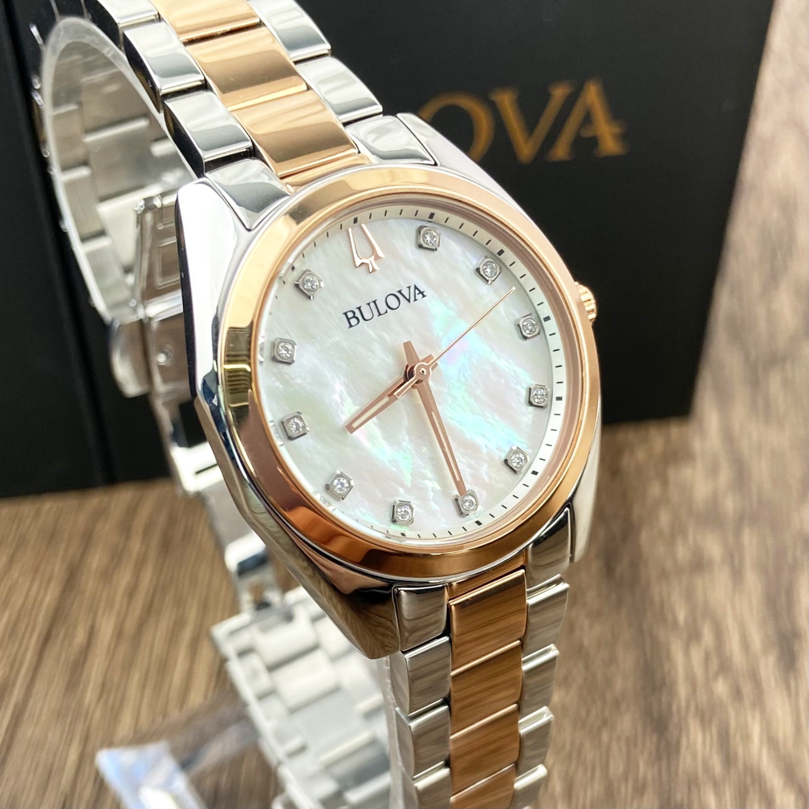 Bulova Surveyor 98P207 Mother of Pearl White Dial Rose Gold Women's Watch Bulova Surveyor 98P207 Mother of Pearl White Dial Rose Gold Women's Watch