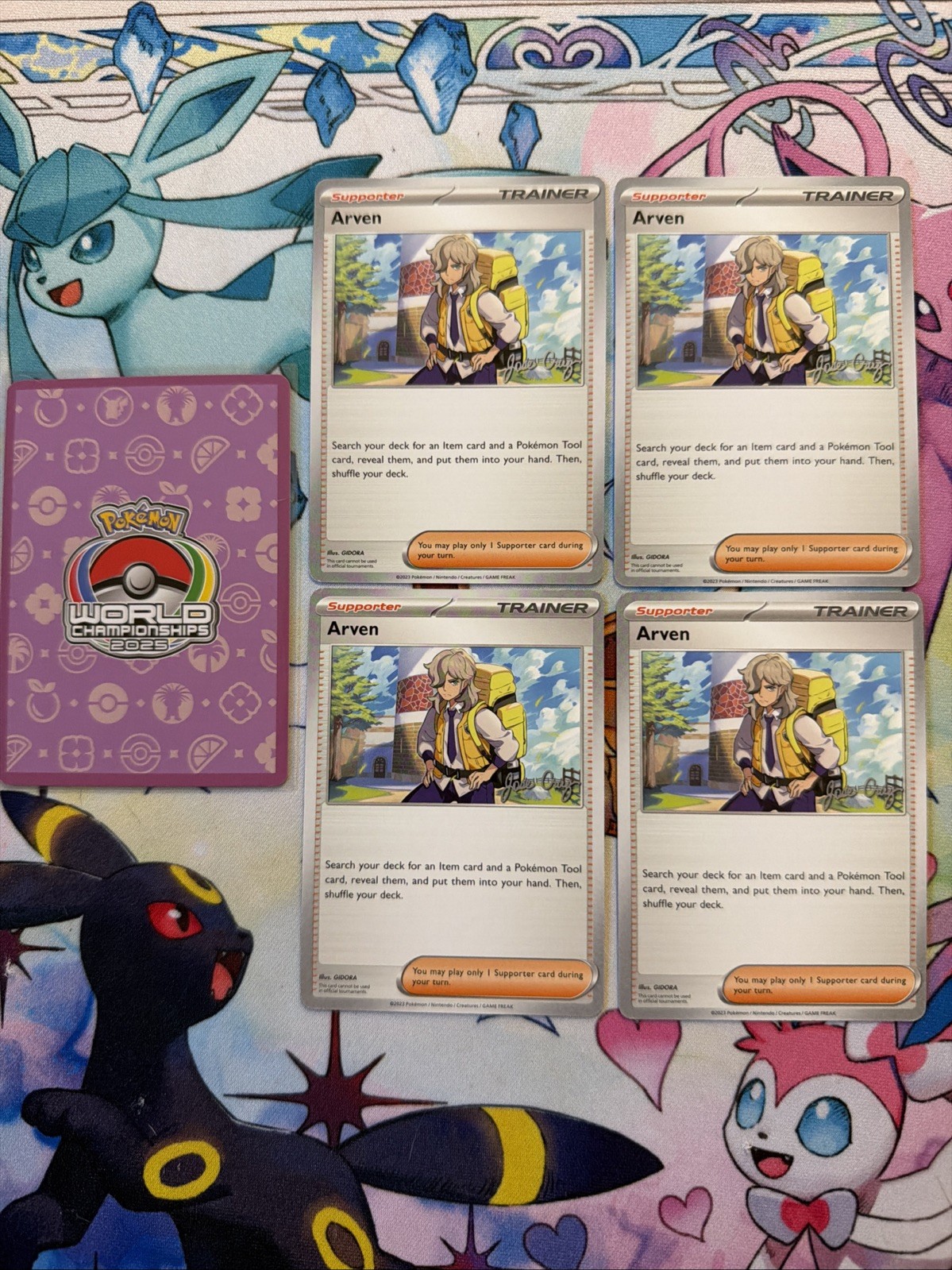 4x  Arven  POKEMON WORLD CHAMPIONSHIP 2025  Stamp Card