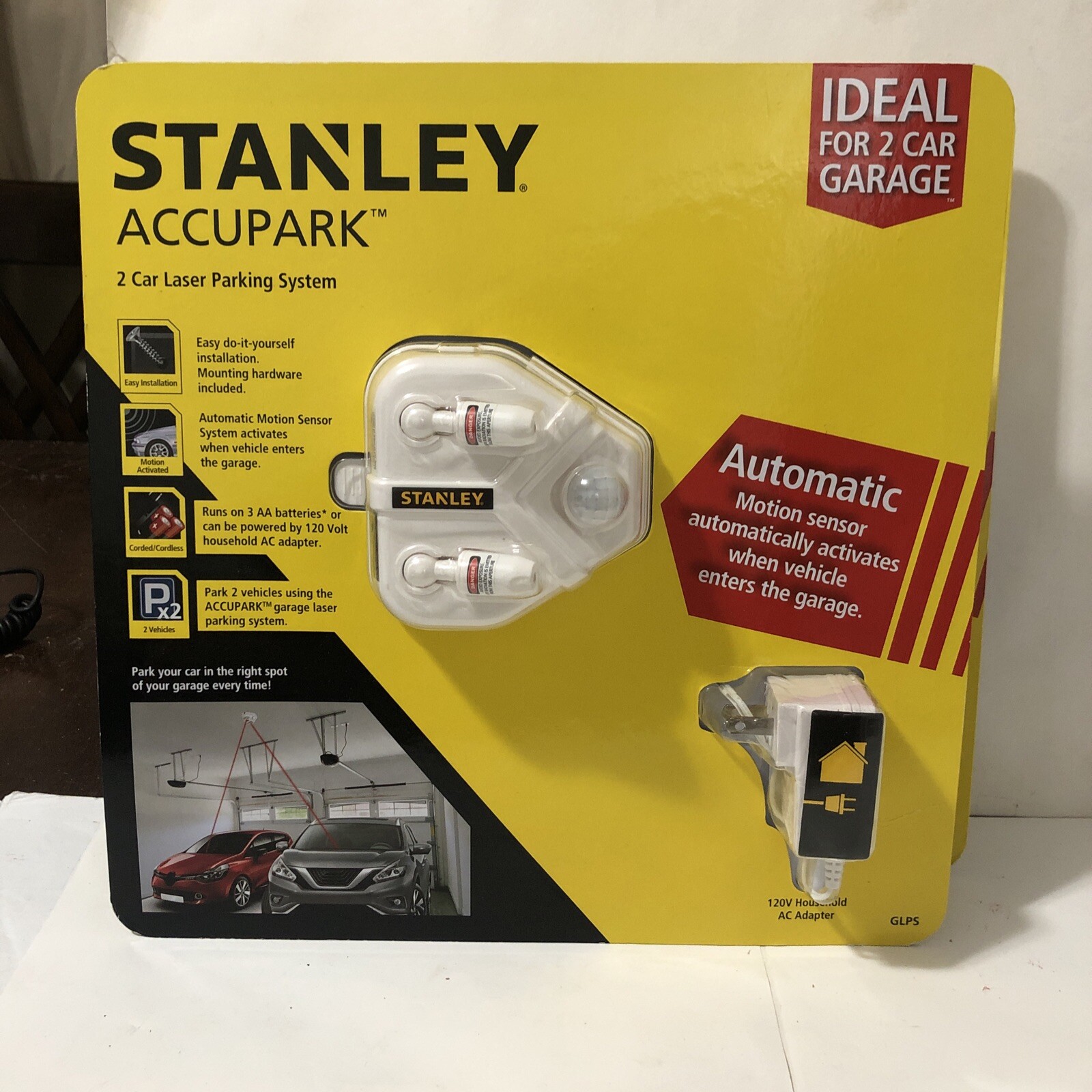 Stanley Accupark Garage Parking 2 Car Laser Parking System New in Package
