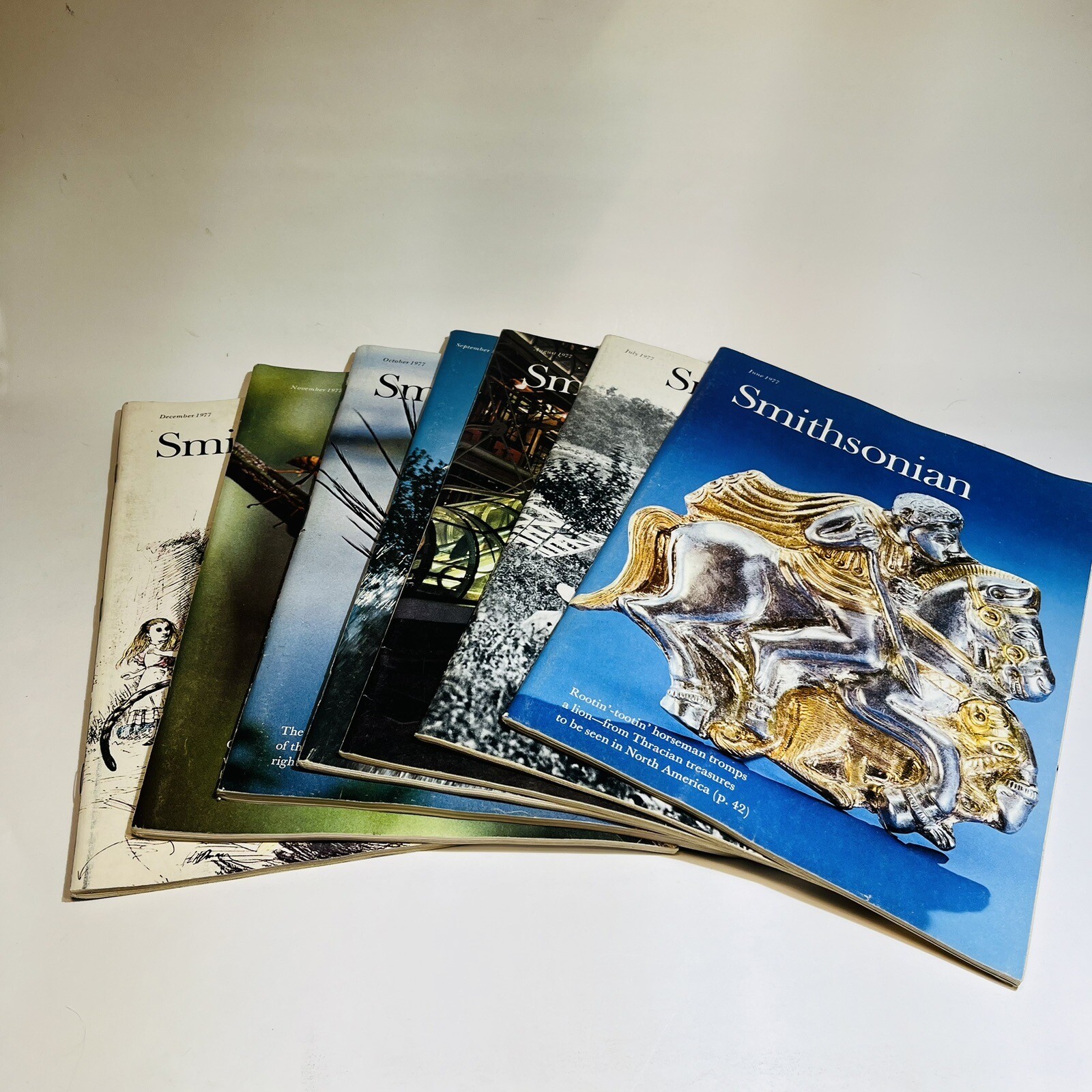 Smithsonian Magazines 1977 Lot Of 7 70s Very Good Condition