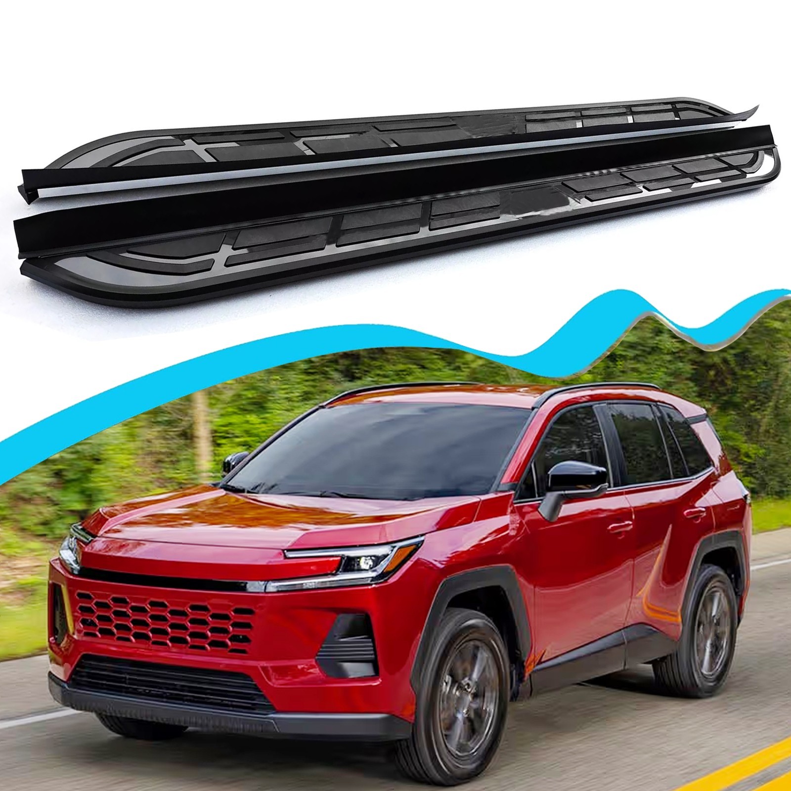 Alu Running Board Fits for Toyota RAV4 XA60 2026 2027 Side Step Pedal Nerf Bars Alu Running Board Fits for Toyota RAV4 XA60 2026 2027 Side Step Pedal Nerf Bars