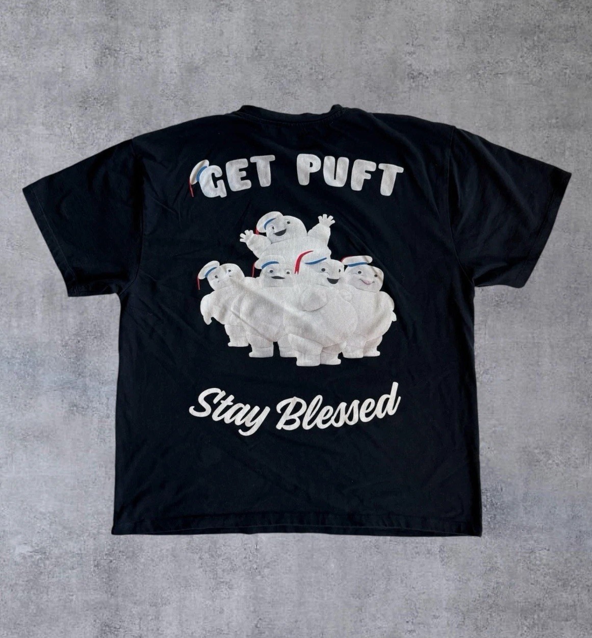 EHPlabs x Ghostbusters Shirt Mens XL Black Get Puft Stay Blessed Mini Pufts Gym