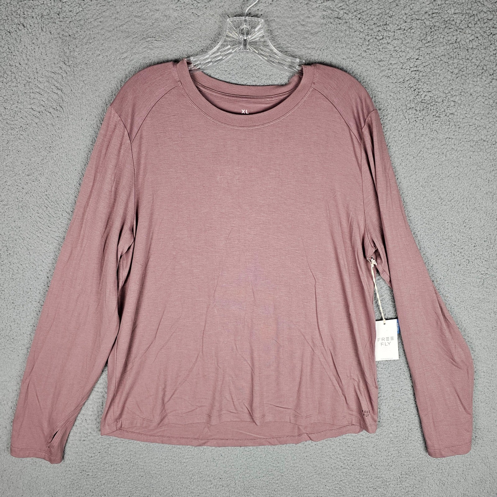 Free Fly Long Sleeve Women XL Fig Bamboo Shade II WSHLS-636-XL/FIG Thumbholes