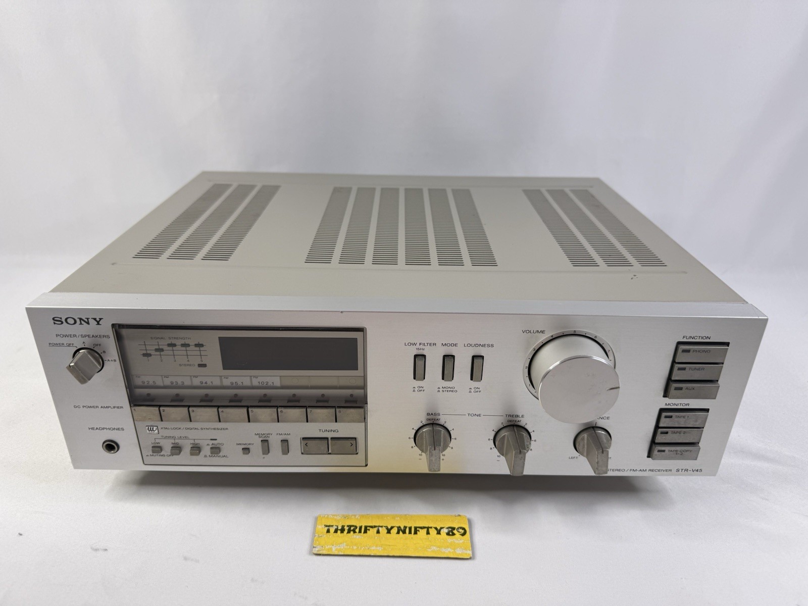 Vintage 1981 SONY Stereo Receiver STR-V45 Am Fm Aux Phono 40w Clean 👍 Vintage 1981 SONY Stereo Receiver STR-V45 Am Fm Aux Phono 40w Clean 👍