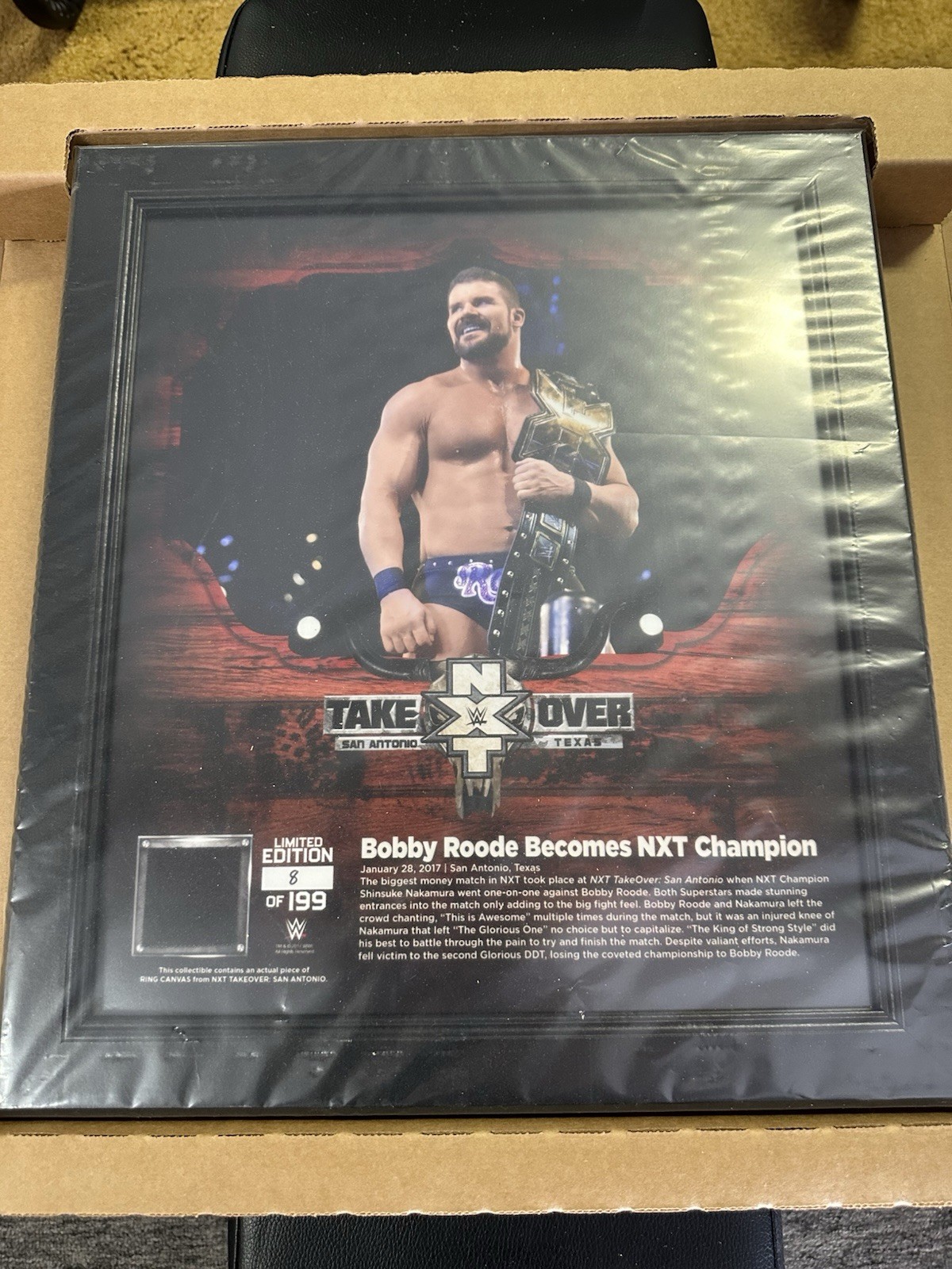 NXT Takeover Bobby Roode Mat Canvas Framed Pair WWE Limited Editions NXT Takeover Bobby Roode Mat Canvas Framed Pair WWE Limited Editions