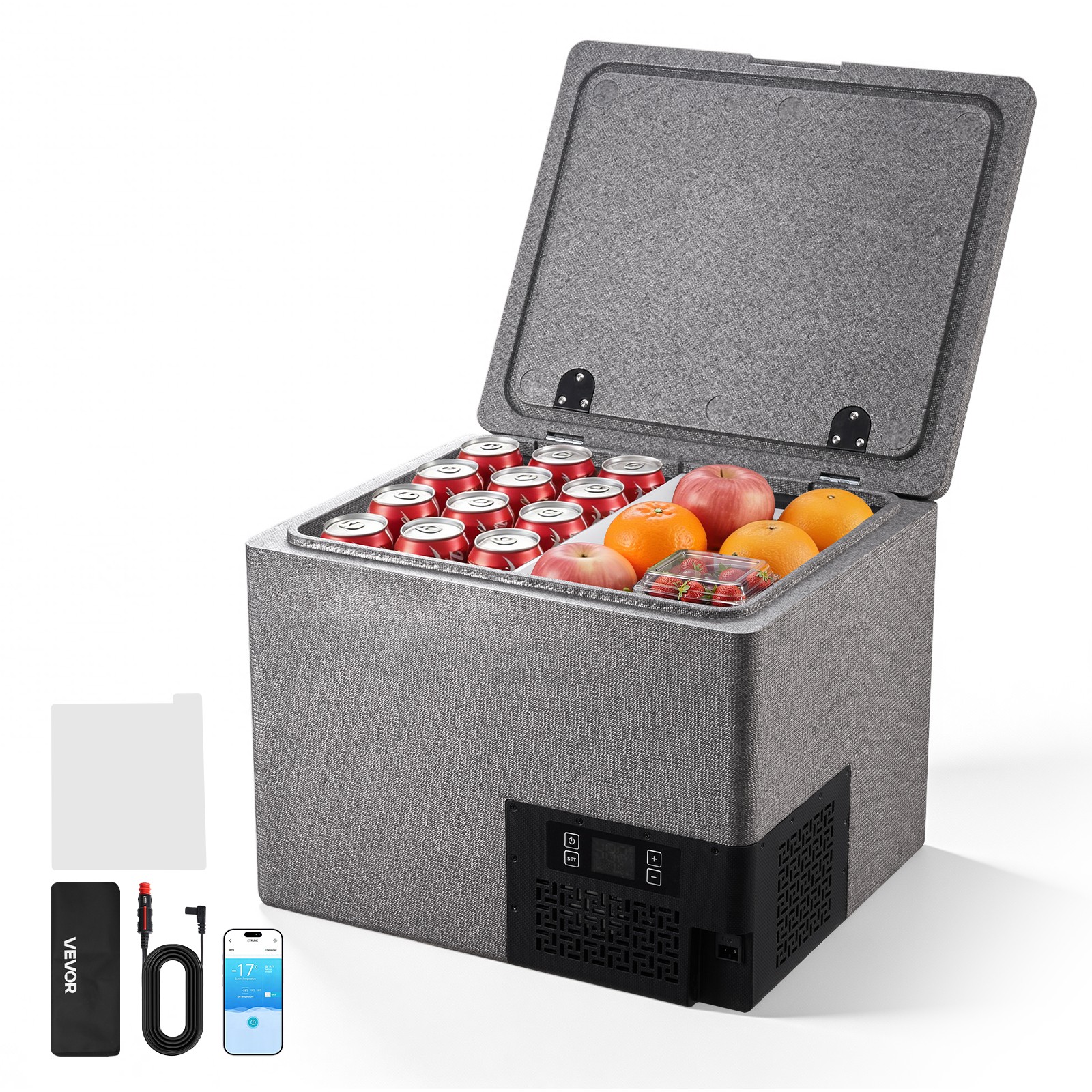 VEVOR 12 Volt Refrigerator Portable Car Fridge Electric Freezer 42.3 QT/ 40L
