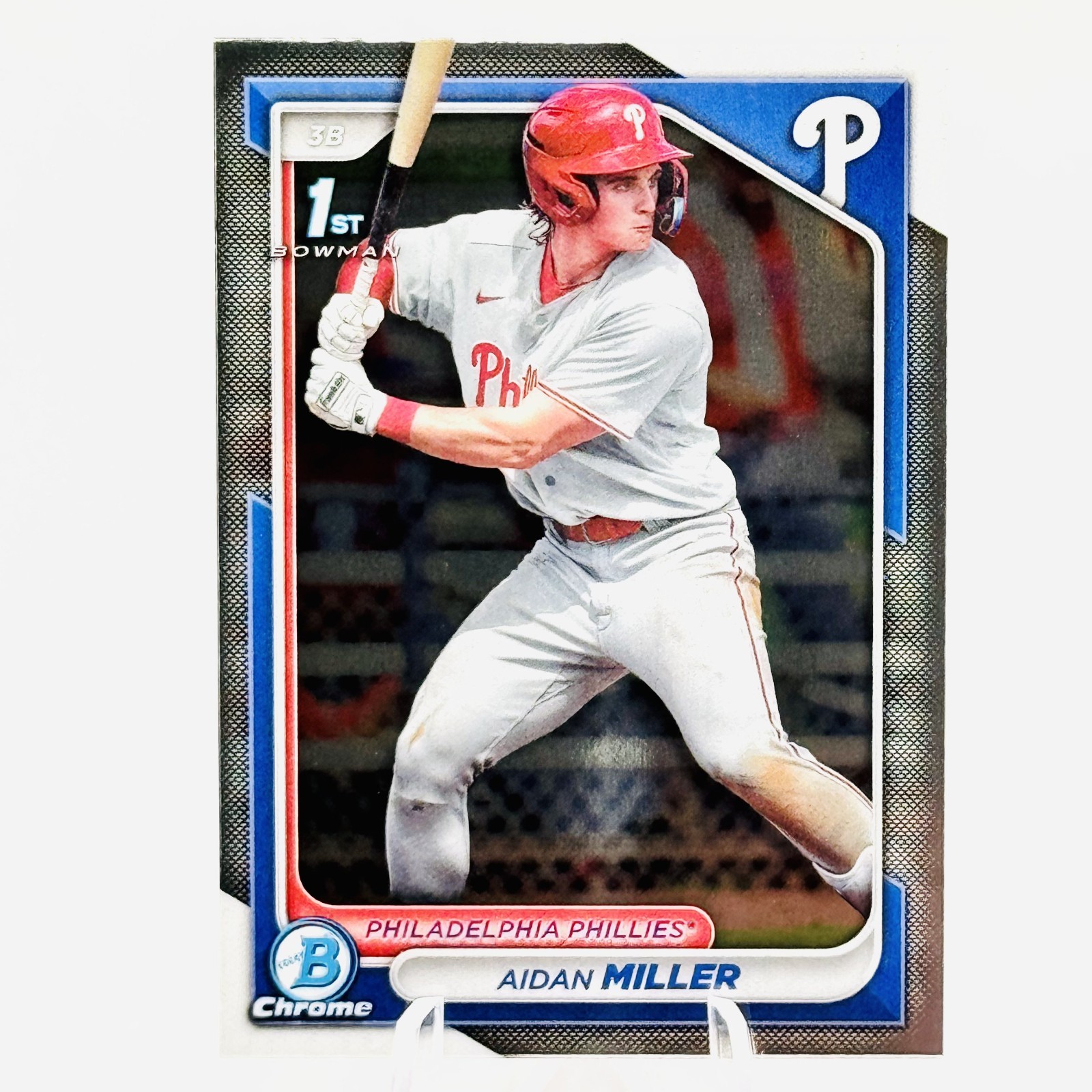AIDAN MILLER 2024 Bowman 1st Bowman Chrome Prospect Rookie #BCP-27 (RC) Phillies AIDAN MILLER 2024 Bowman 1st Bowman Chrome Prospect Rookie #BCP-27 (RC) Phillies