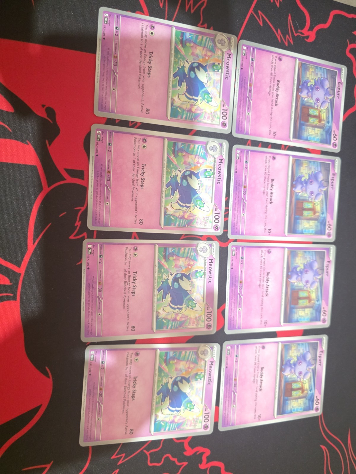 Pokemon Chaos Risinf Regular Non Holo Espurr 036/086 X4 Meowstix 037/086 X4 Pokemon Chaos Risinf Regular Non Holo Espurr 036/086 X4 Meowstix 037/086 X4