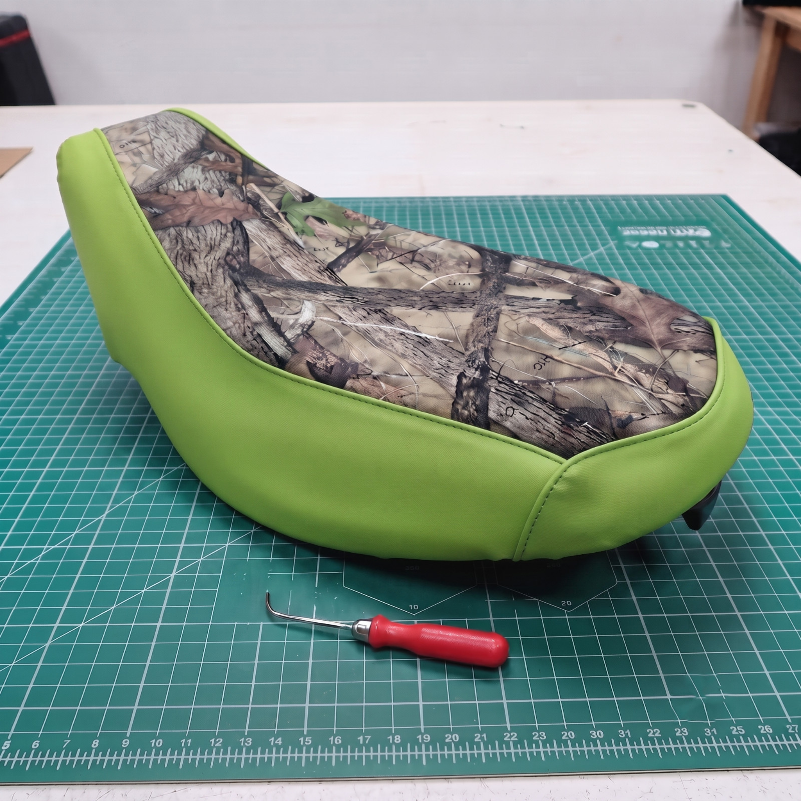 Can Am Outlander 500 650 800 For 2006 To 2012 Green Camo Vinyl Seat Cover