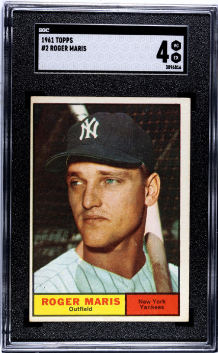 1961 Topps #2 Roger Maris SGC 4 1961 Topps #2 Roger Maris SGC 4