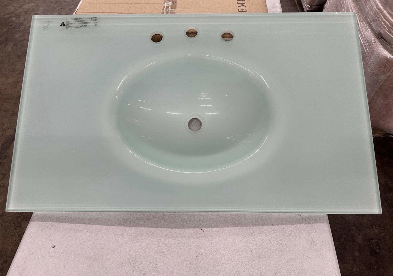 Hembry Creek White Lacquered Glass Vanity Top - 25\'\' Brand New in Original Box Hembry Creek White Lacquered Glass Vanity Top - 25\'\' Brand New in Original Box