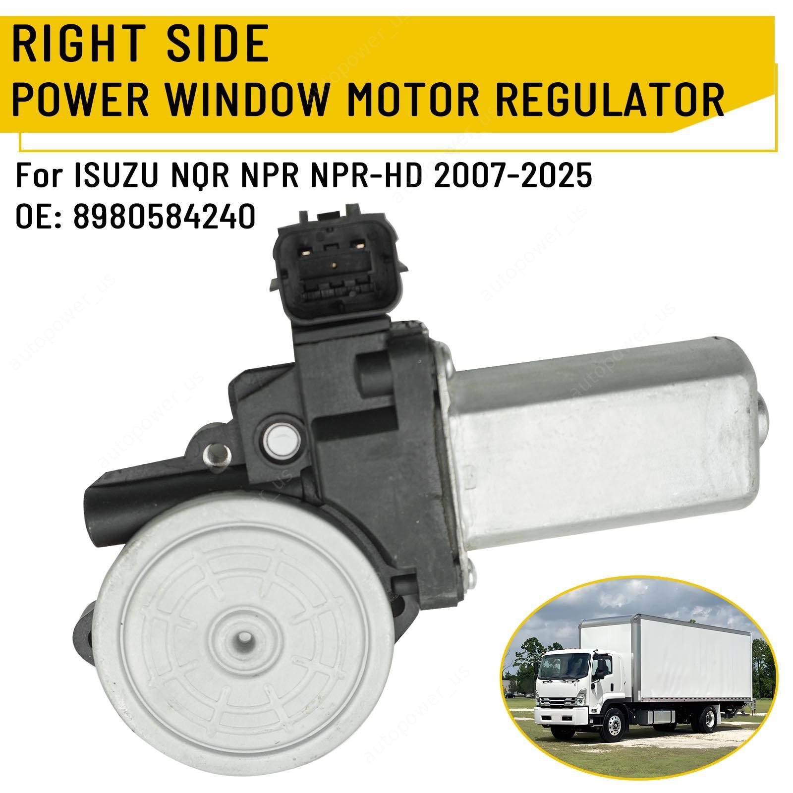 FOR ISUZU NQR NPR NPR-HD 2007-2025 New Right Side Power Window Motor Regulator FOR ISUZU NQR NPR NPR-HD 2007-2025 New Right Side Power Window Motor Regulator