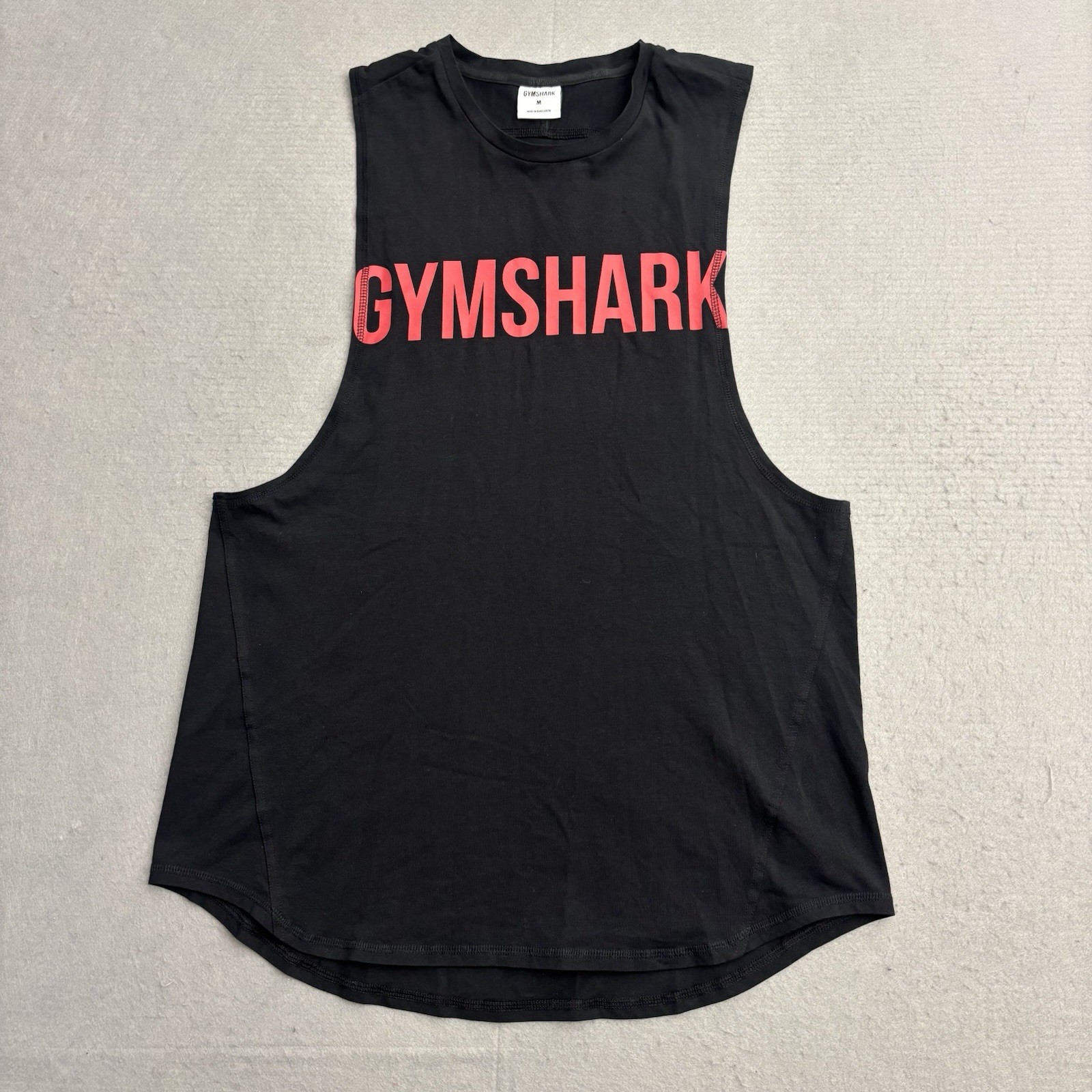 Gymshark Lifting Club Prime Drop Arm Tank Top Mens Medium Black Muscle Logo Gymshark Lifting Club Prime Drop Arm Tank Top Mens Medium Black Muscle Logo