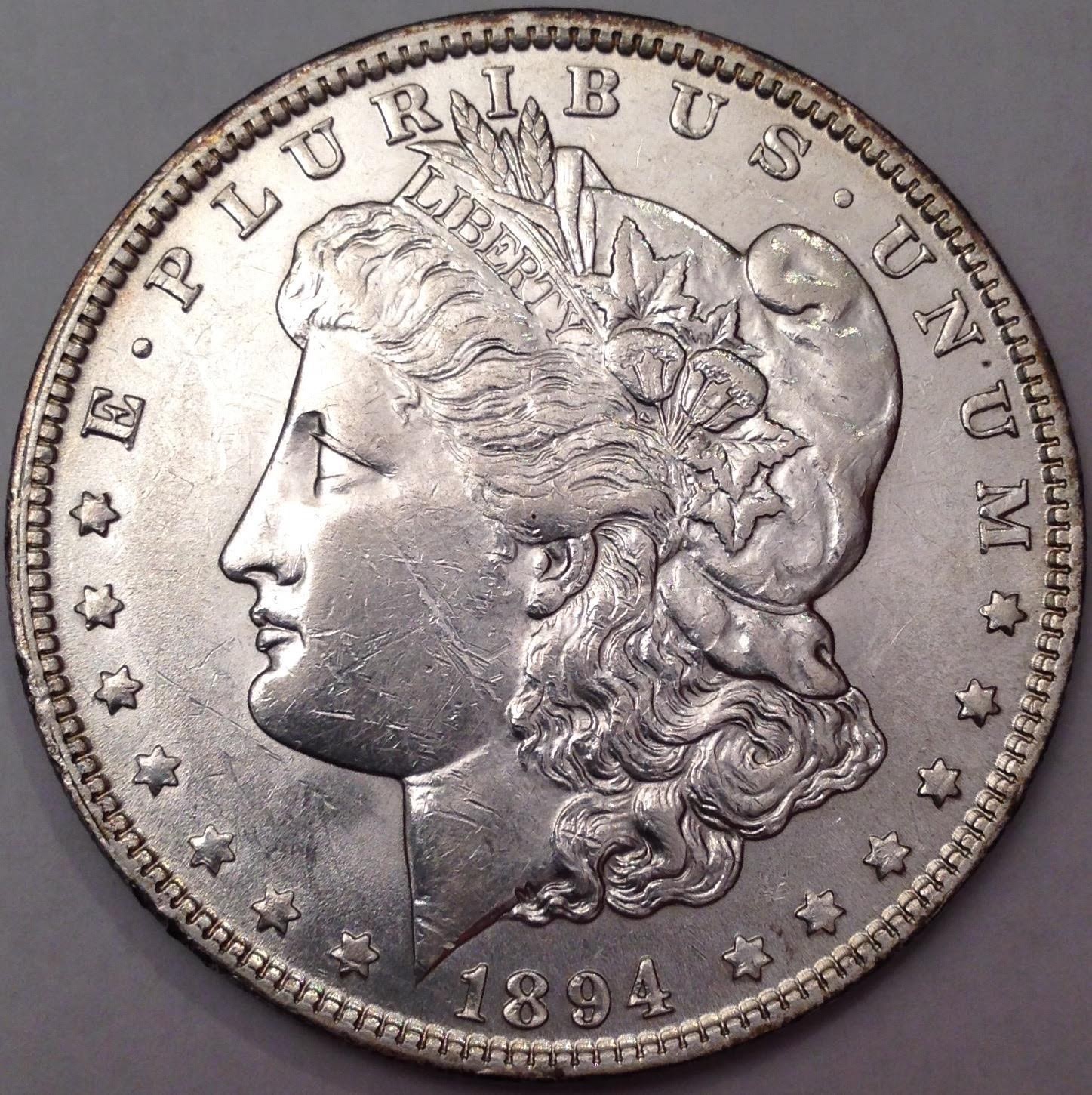 1894-O Morgan Silver Dollar - Beautiful Lustrous Choice AU - Scarce Date O-Mint 1894-O Morgan Silver Dollar - Beautiful Lustrous Choice AU - Scarce Date O-Mint