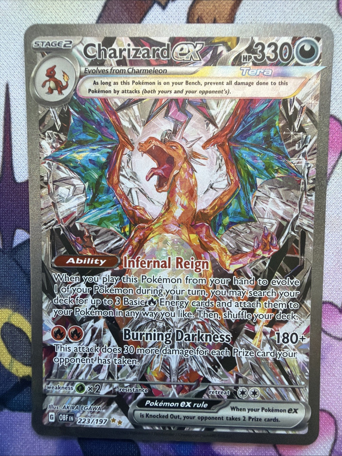 Charizard ex 223/197 Obsidian Flames Secret Illustration Rare SIR Charizard ex 223/197 Obsidian Flames Secret Illustration Rare SIR
