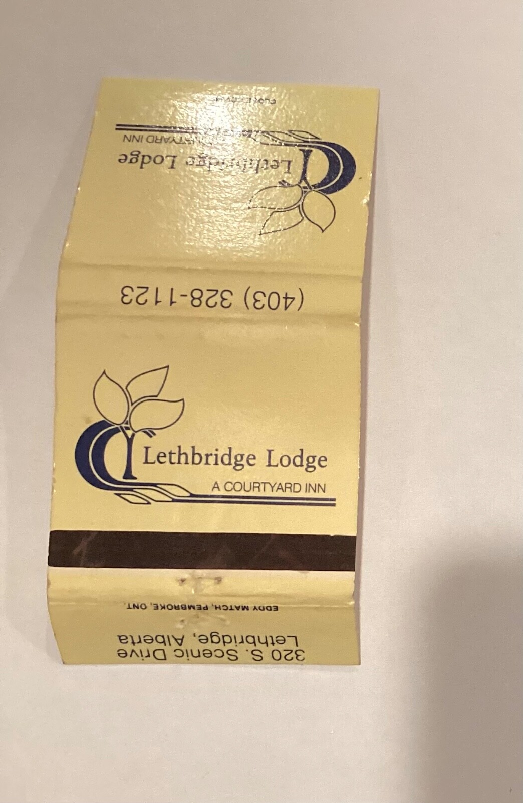 Lethbridge Lodge Courtyard Inn Lethbridge Alberta Canada Matchbook Cover Lethbridge Lodge Courtyard Inn Lethbridge Alberta Canada Matchbook Cover