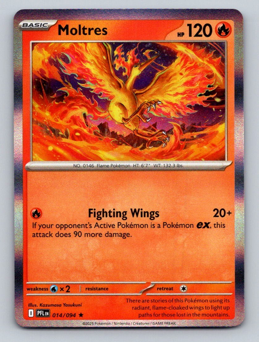 Moltres 14/094 Rare Deck Exclusives Pokemon Moderately Played