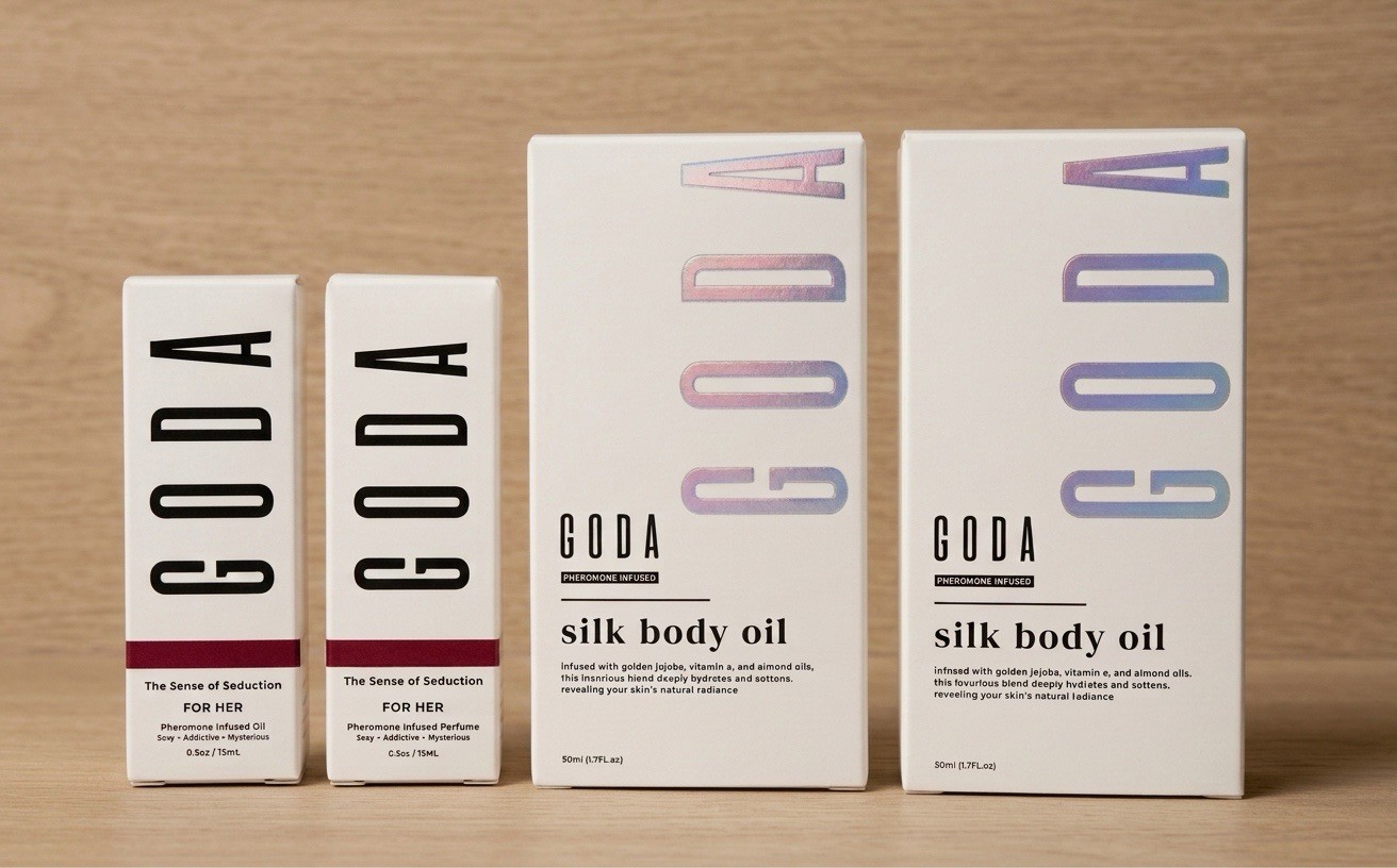 Goda Perfume and Body Oil Bundle, 4 Bottles In Total